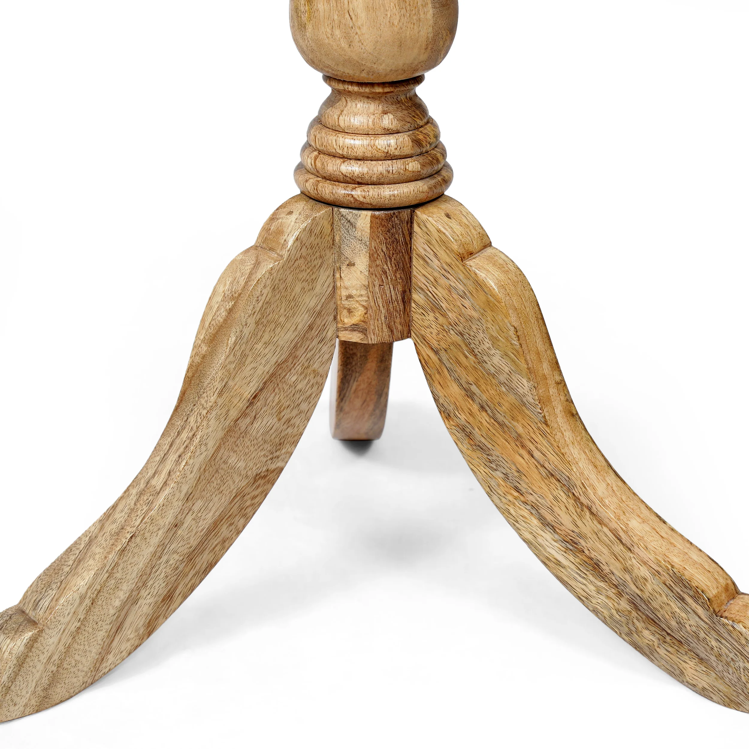 Perry Handcrafted Boho Mango Wood End Table - furnishings