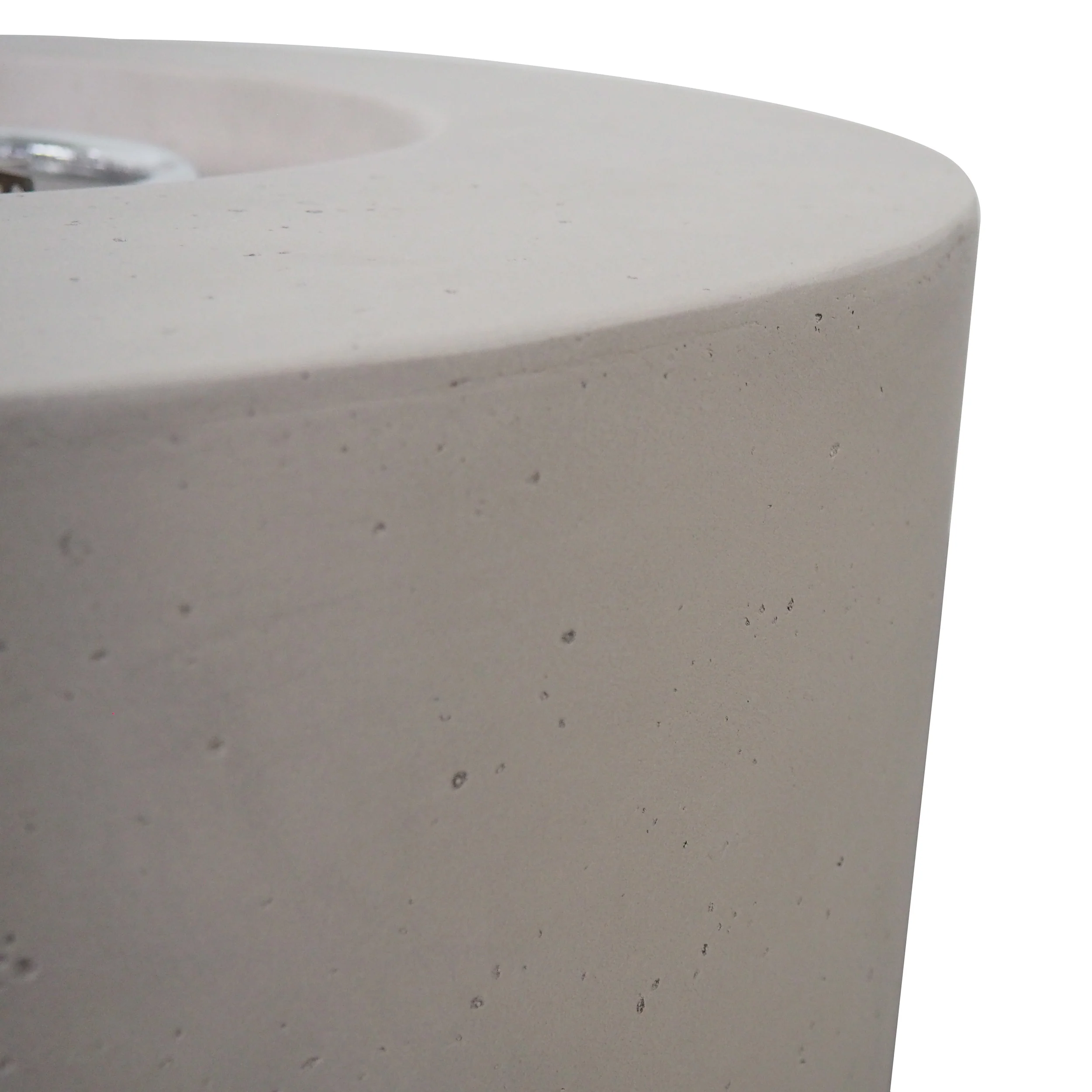 Leo Outdoor 31-inch Round Light Weight Concrete Gas Burning Fire Pit - furnishings