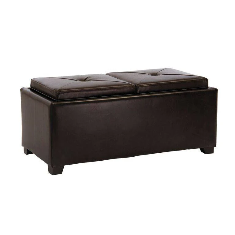 Kenwell 2-Tray-Top Storage Ottoman Coffee Table - furnishings