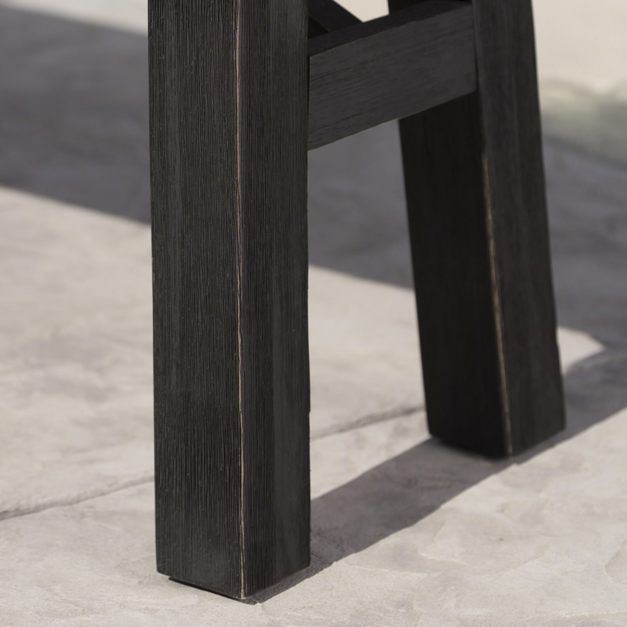 Kirk Outdoor Brushed Gray Acacia Wood Dining Bench - furnishings