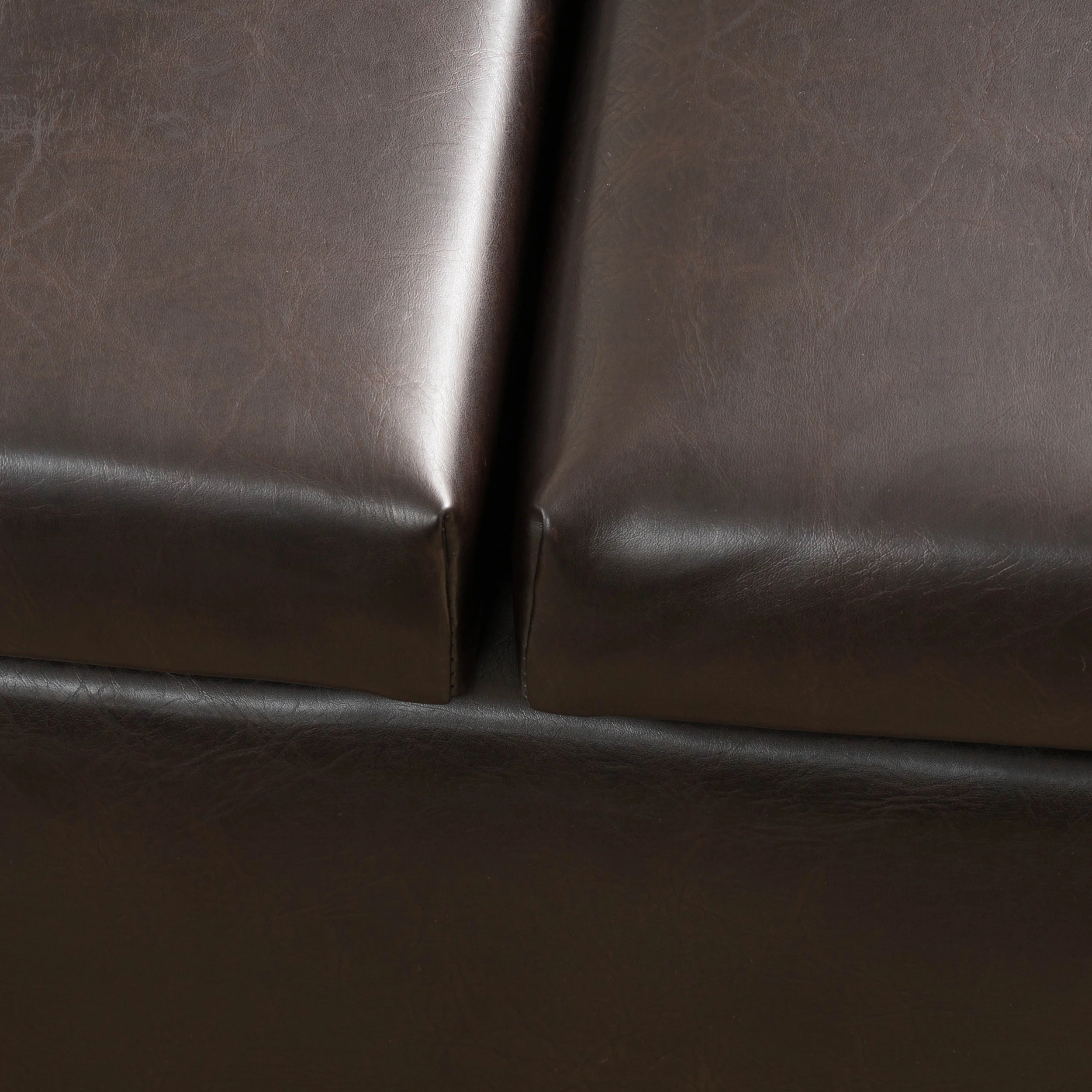 Lannisport Contemporary Button Tufted Brown Split Top Storage Ottoman - furnishings
