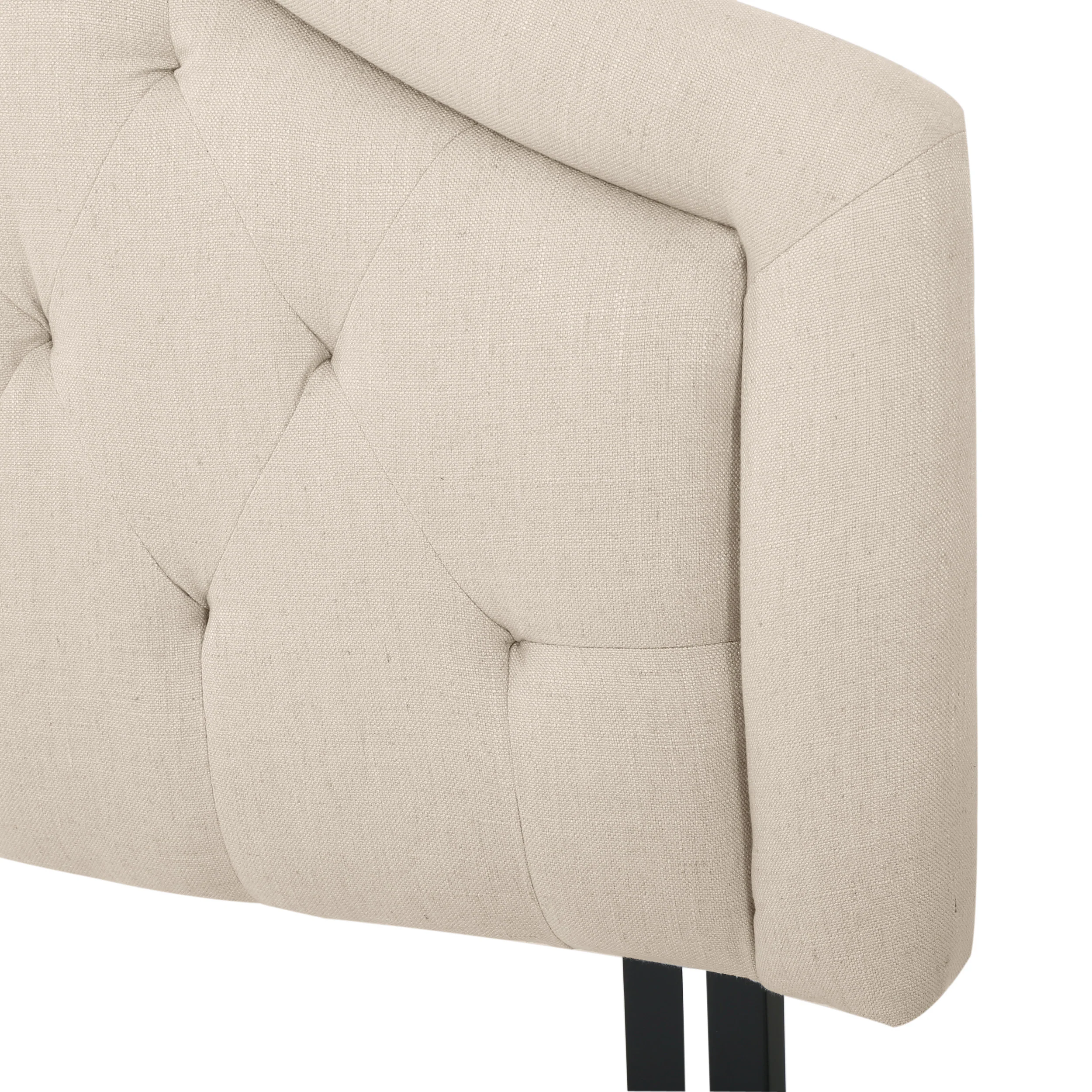 Celina Queen Tufted Adjustable Fabric Headboard - furnishings