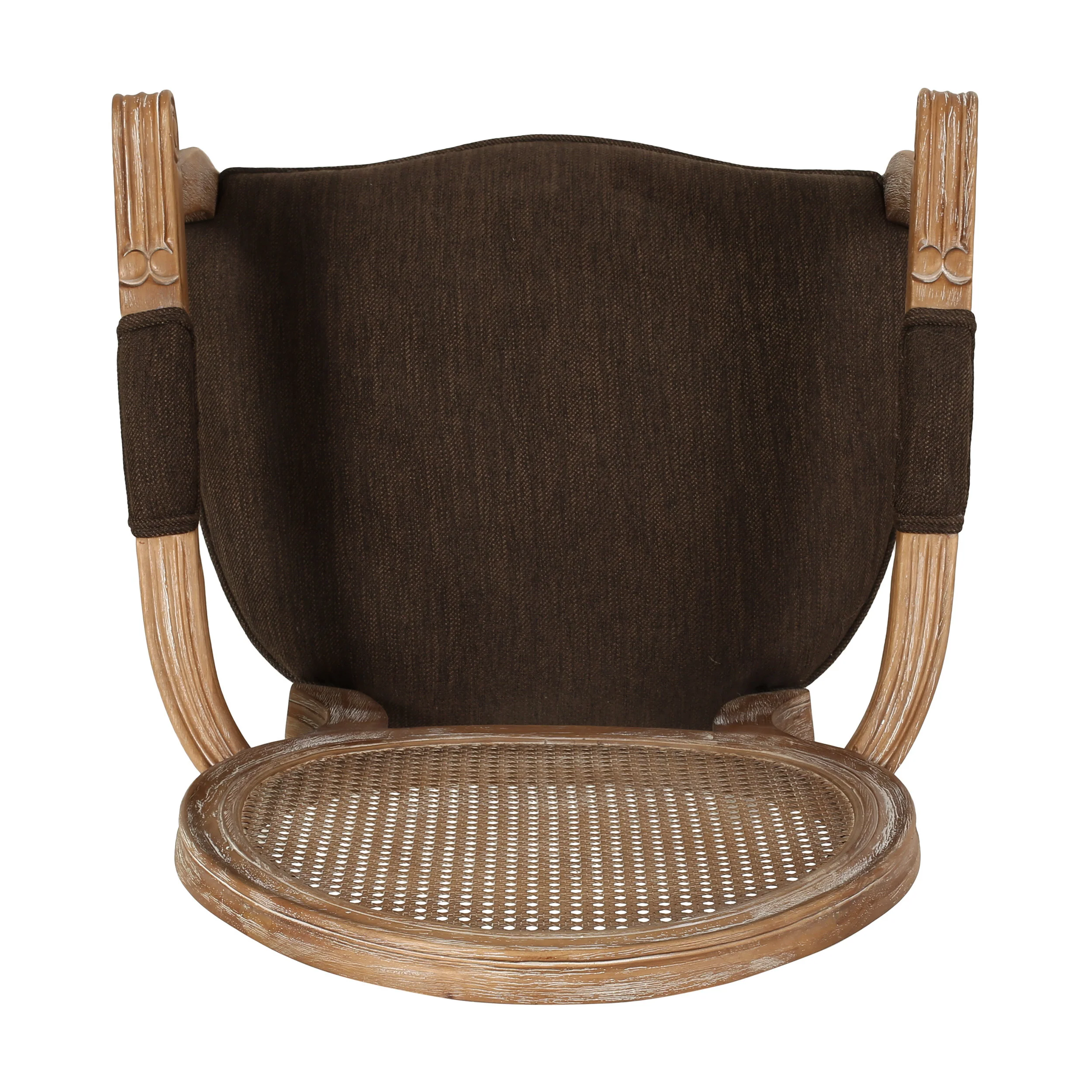 Aisenbrey French Country Wood and Cane Upholstered Dining Chair - furnishings