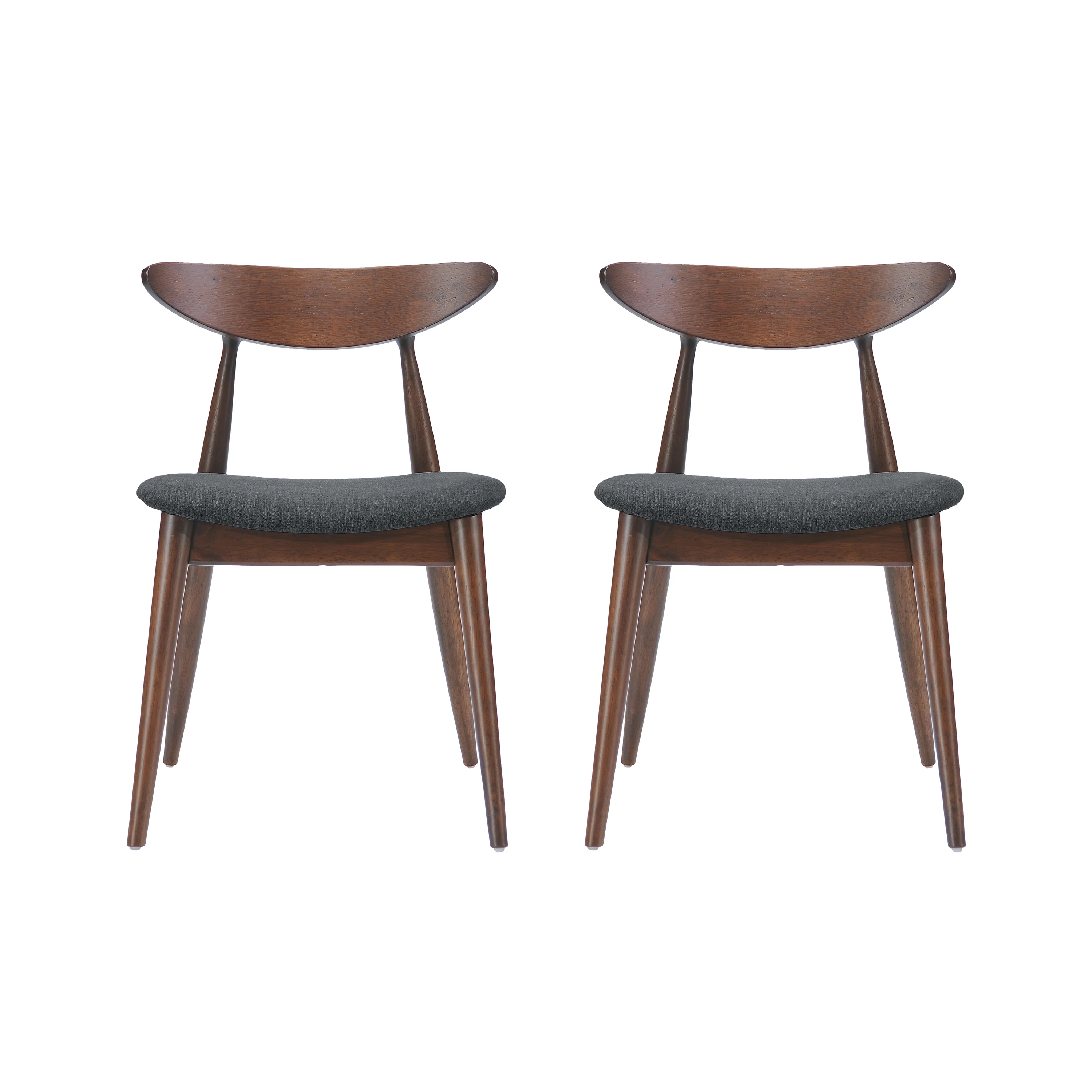 Issaic Mid-Century Modern Design Wood Dining Chairs (Set of 2) - furnishings