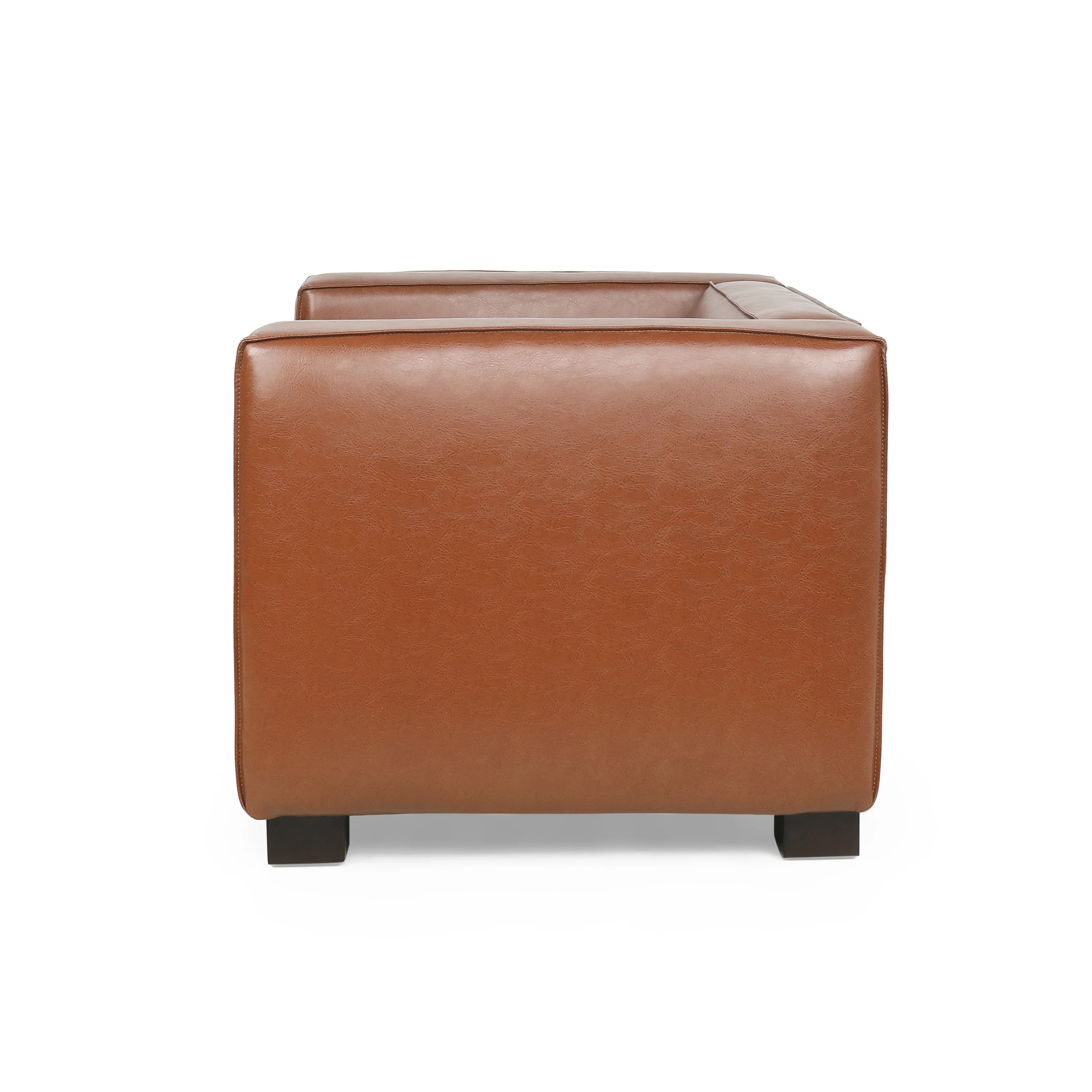 Minkler Contemporary Faux Leather Club Chair - furnishings