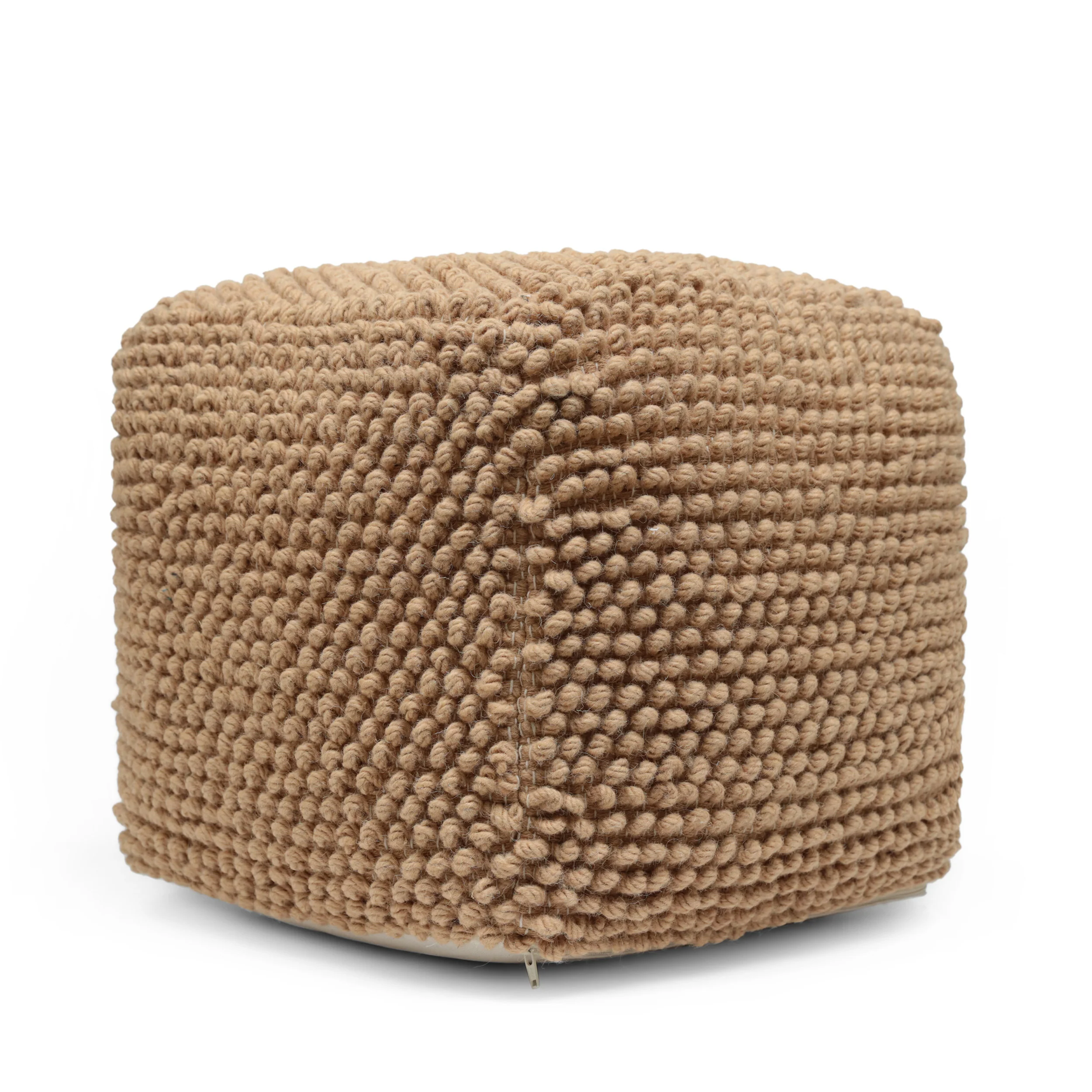 Devries Boho Handcrafted Tufted Fabric Cube Pouf - furnishings