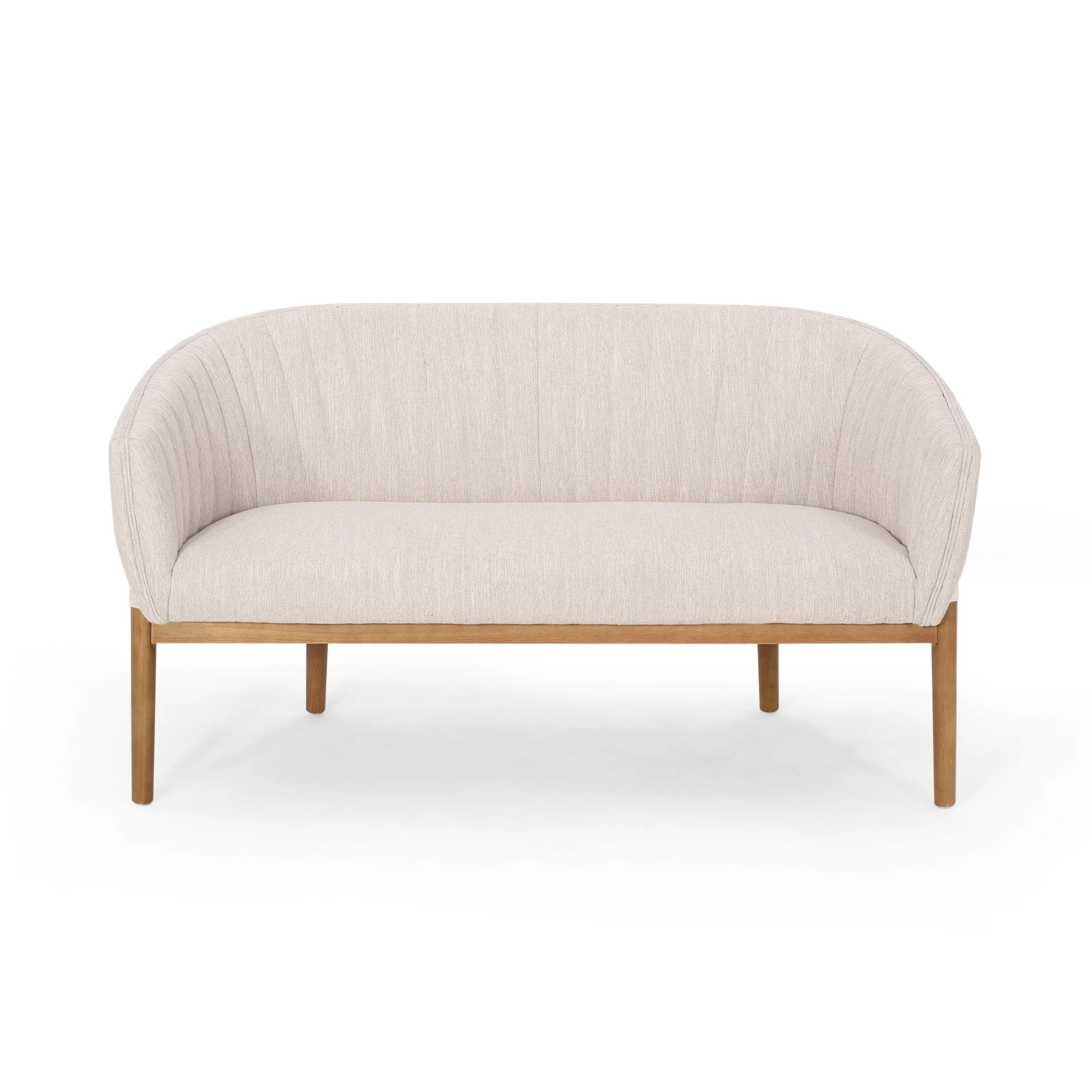 Deborah Mid-Century Fabric Settee - furnishings
