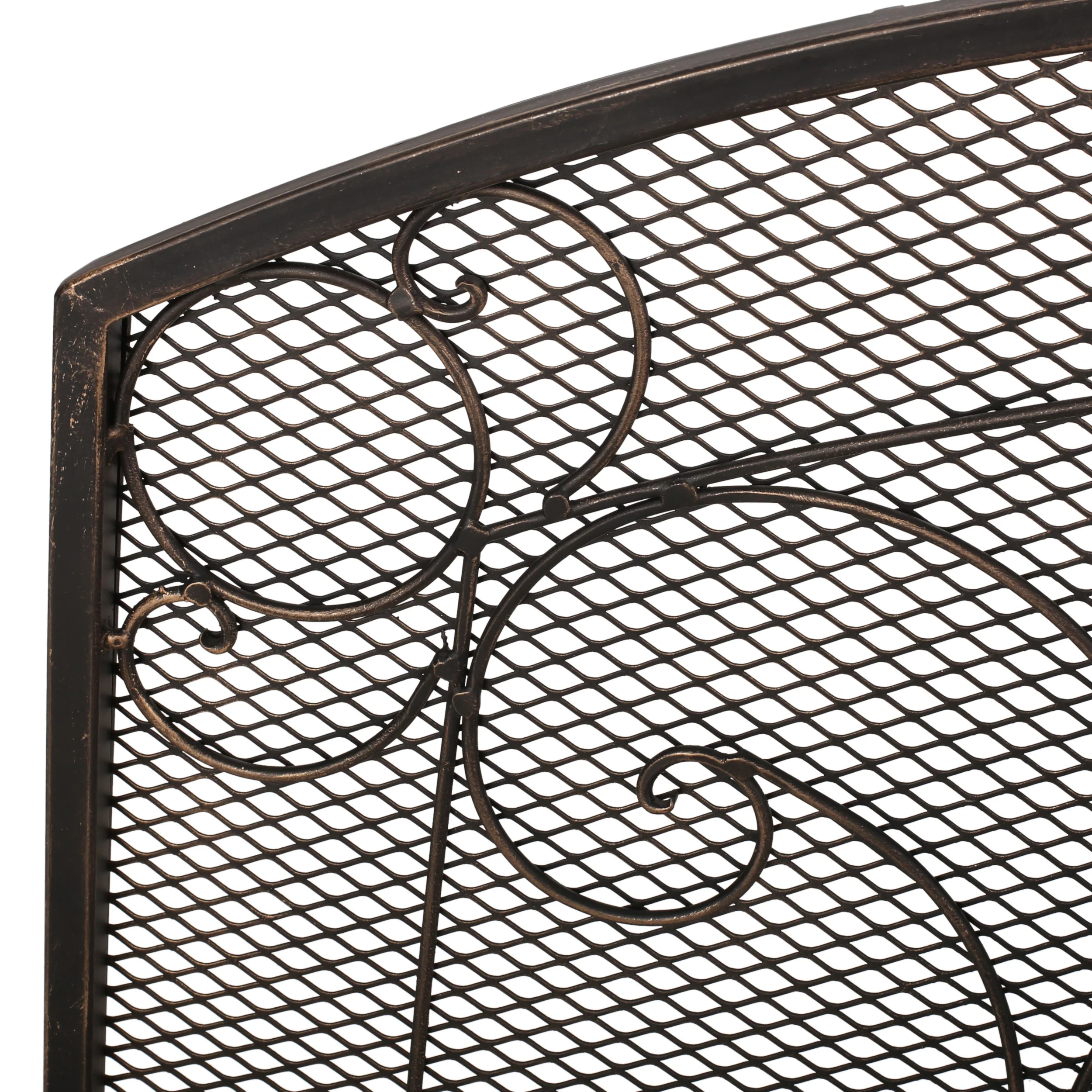 Griffin Contemporary Iron Fireplace Screen - furnishings