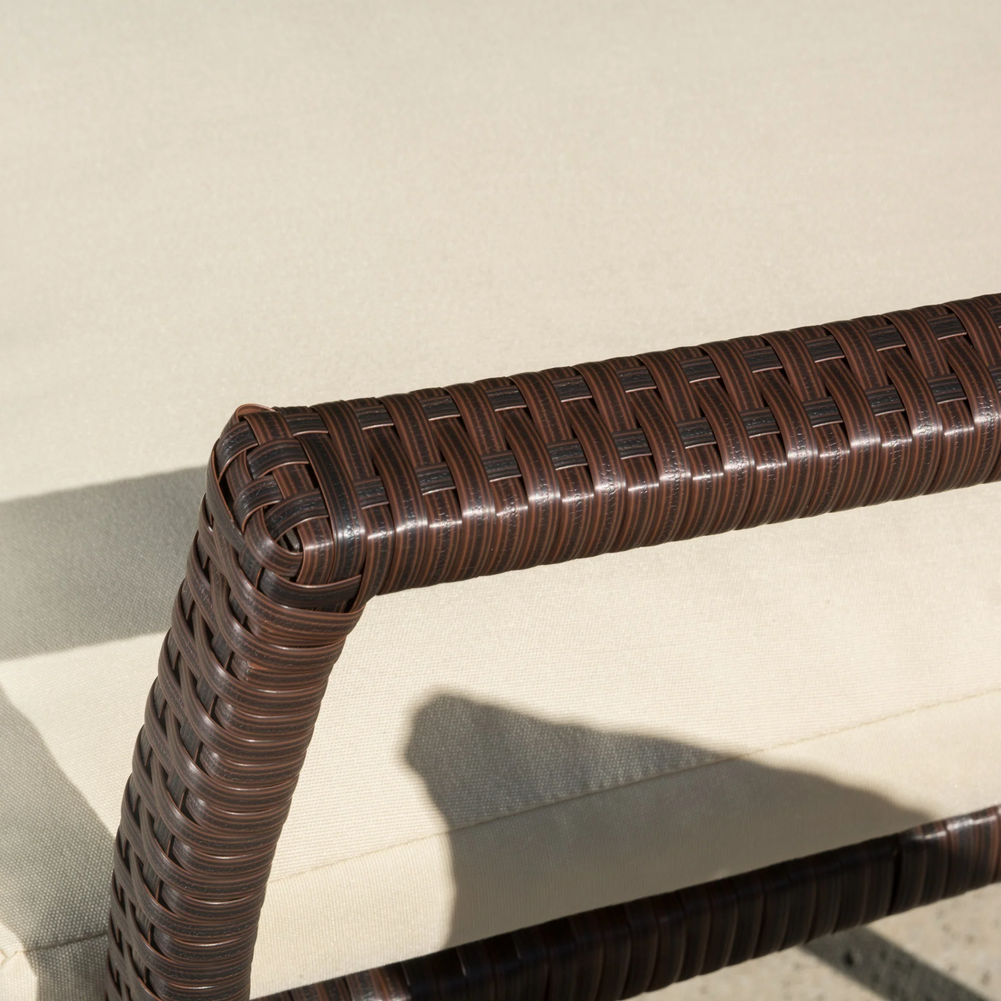 Pisciotta Outdoor 7-Piece Brown Wicker Dining Set with Cream Cushions - furnishings