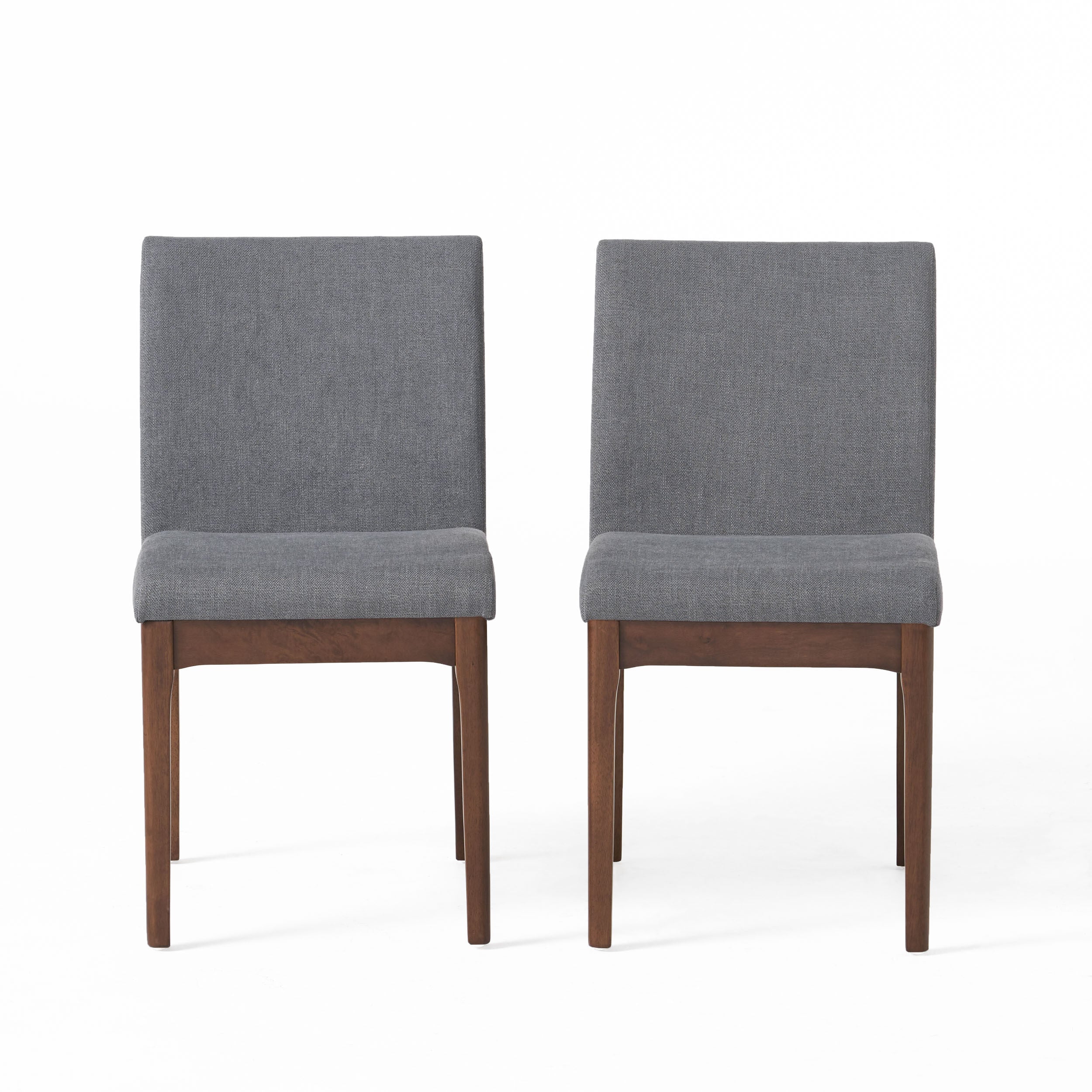 Leona Fabric & Wood Finish Dining Chair (Set of 2) - furnishings