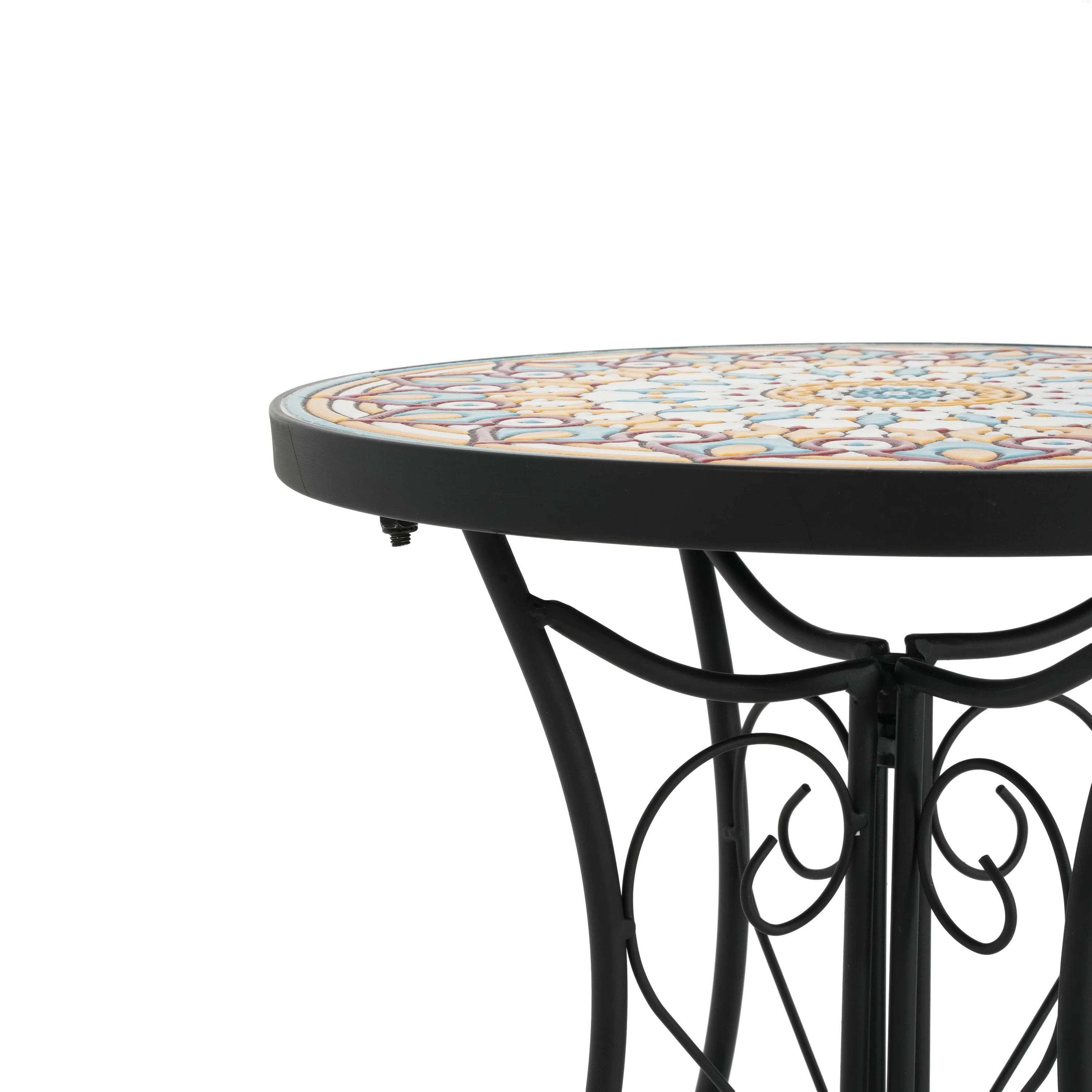 Thanee Outdoor Patio Round Side Table - furnishings