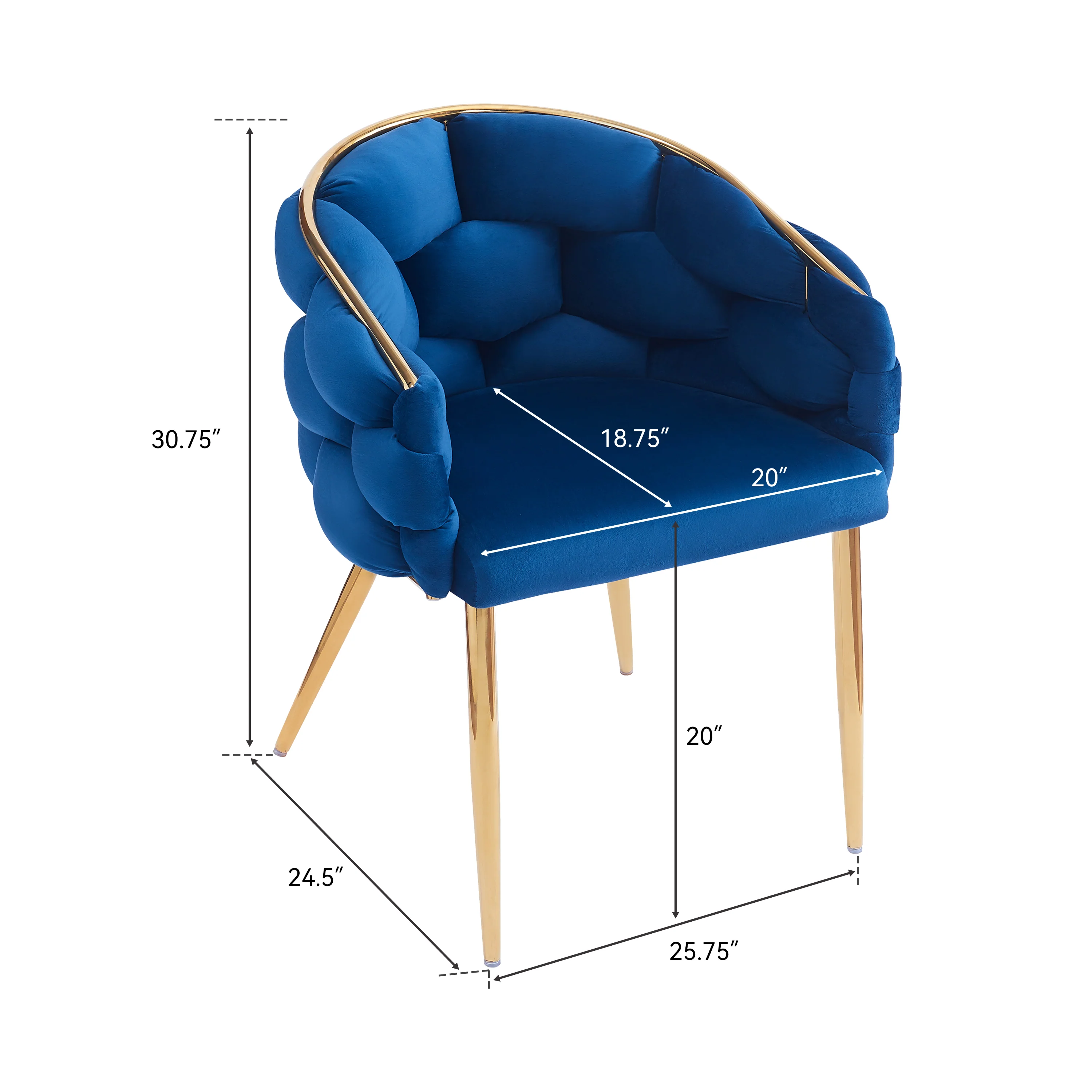 Cotorro Velvet Barrel Design Accent Chairs - furnishings