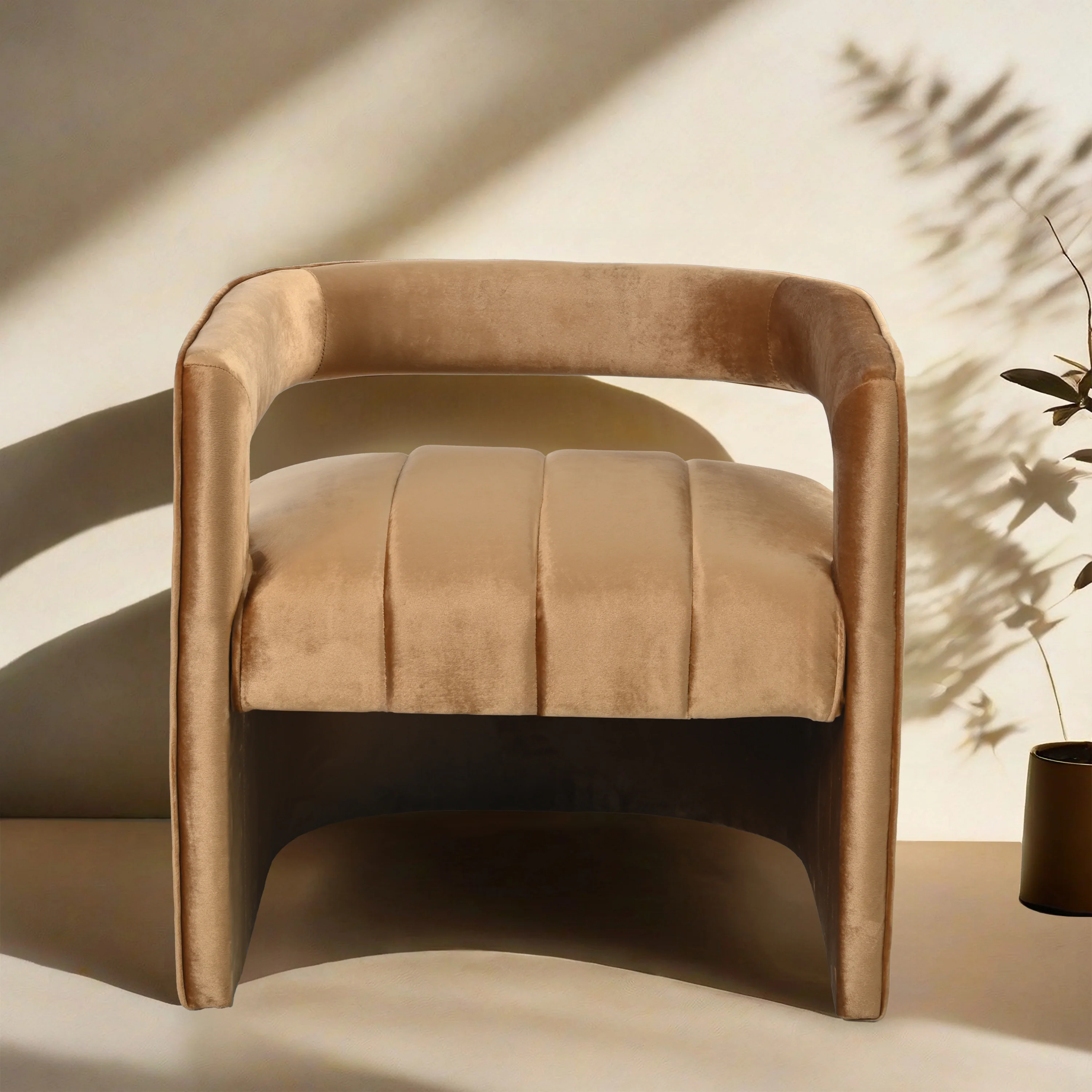 Brazal Modern Velvet Accent Club Chair - furnishings