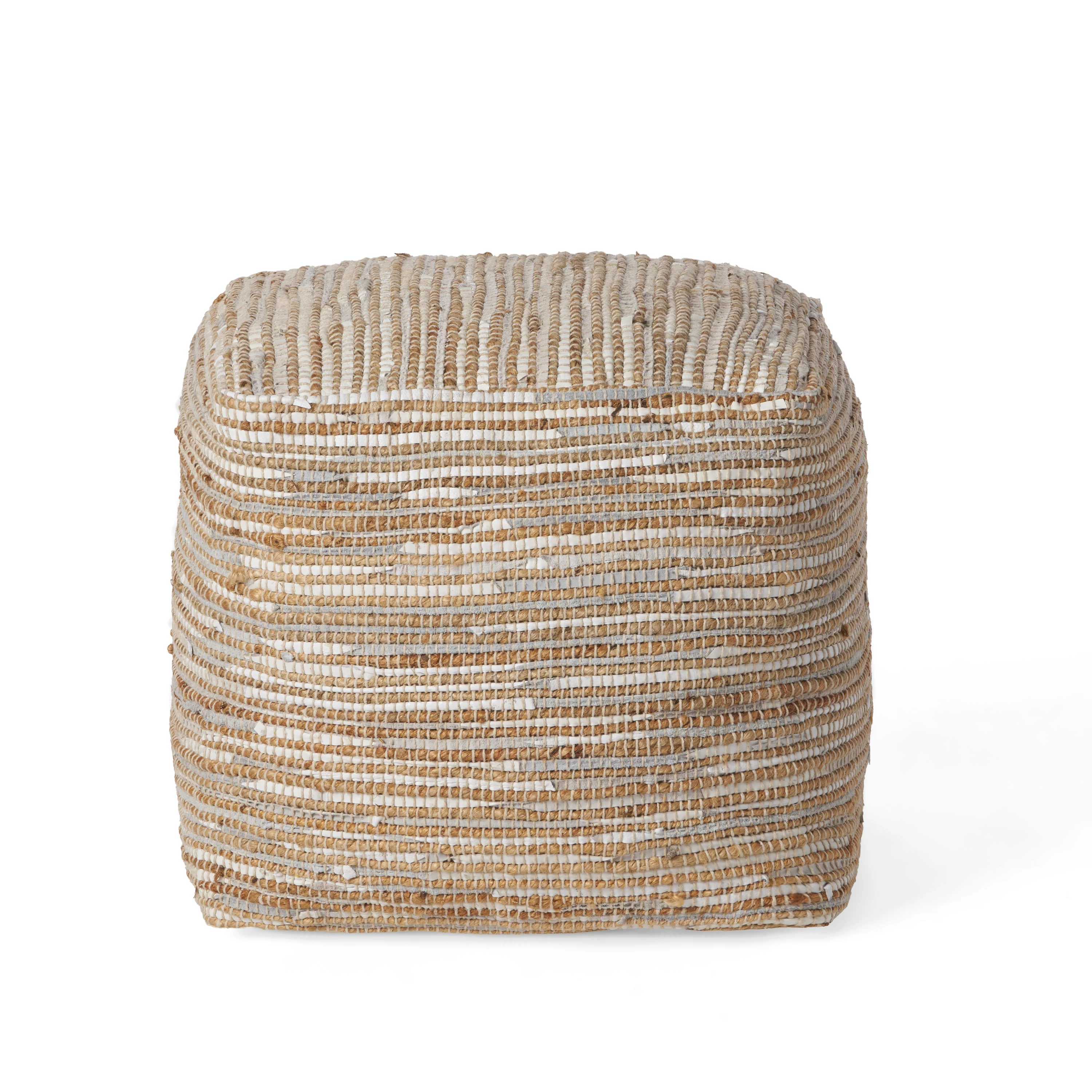 Colbert Handcrafted Boho Cube Pouf - furnishings