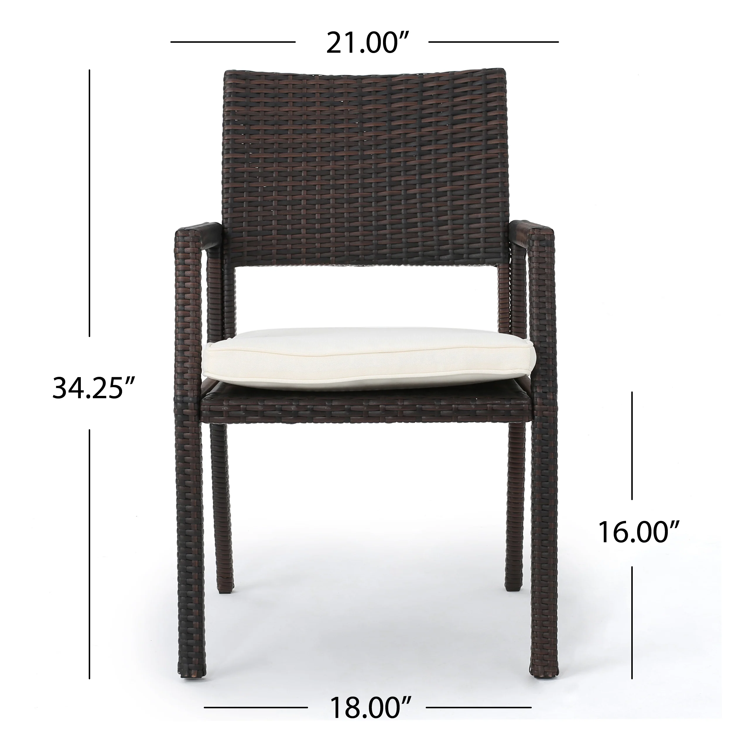 Edene Outdoor 7-piece Wicker Rectangular Dining Set - furnishings