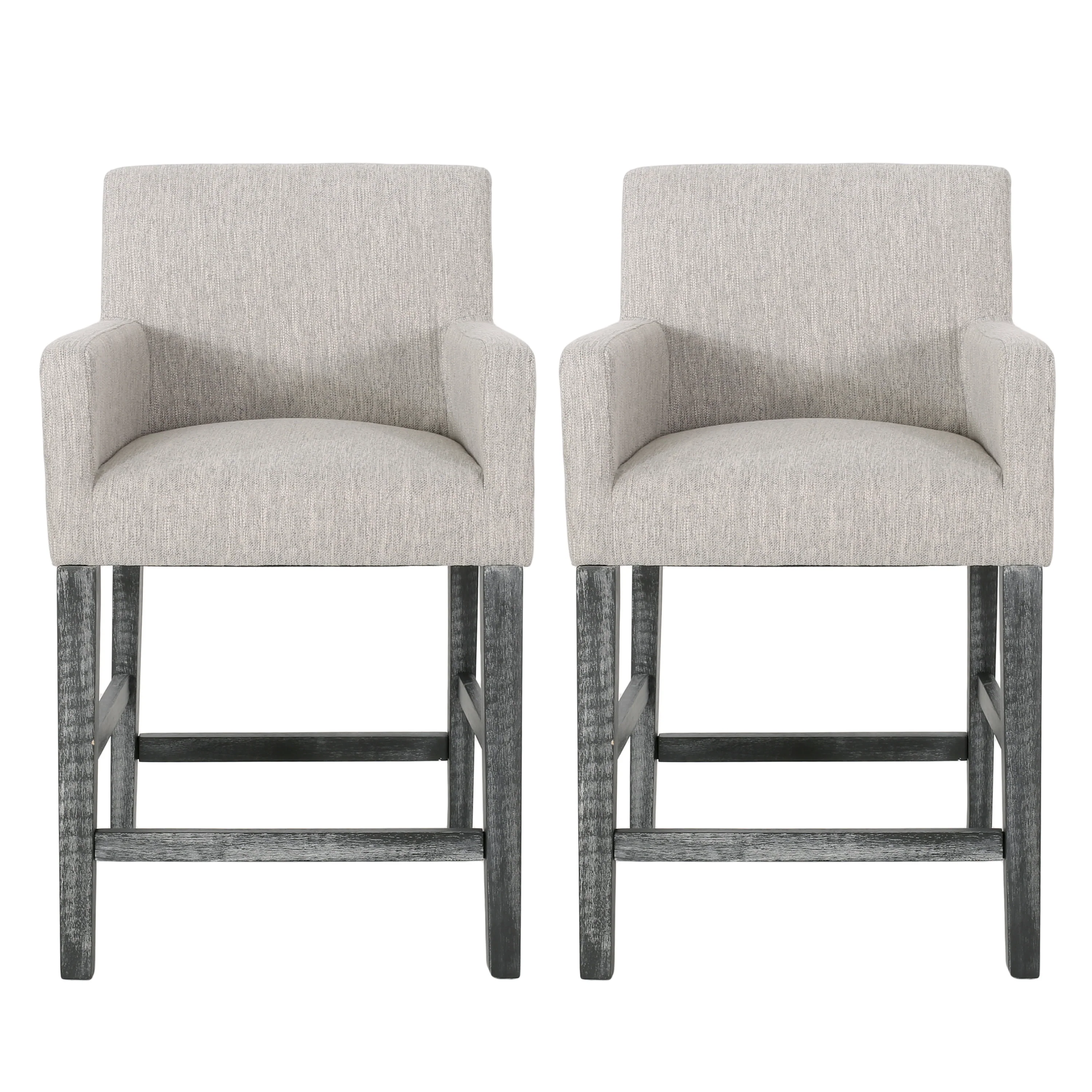 Chaparral Contemporary Fabric Upholstered Wood 26 inch Counter Stools (Set of 2) - furnishings