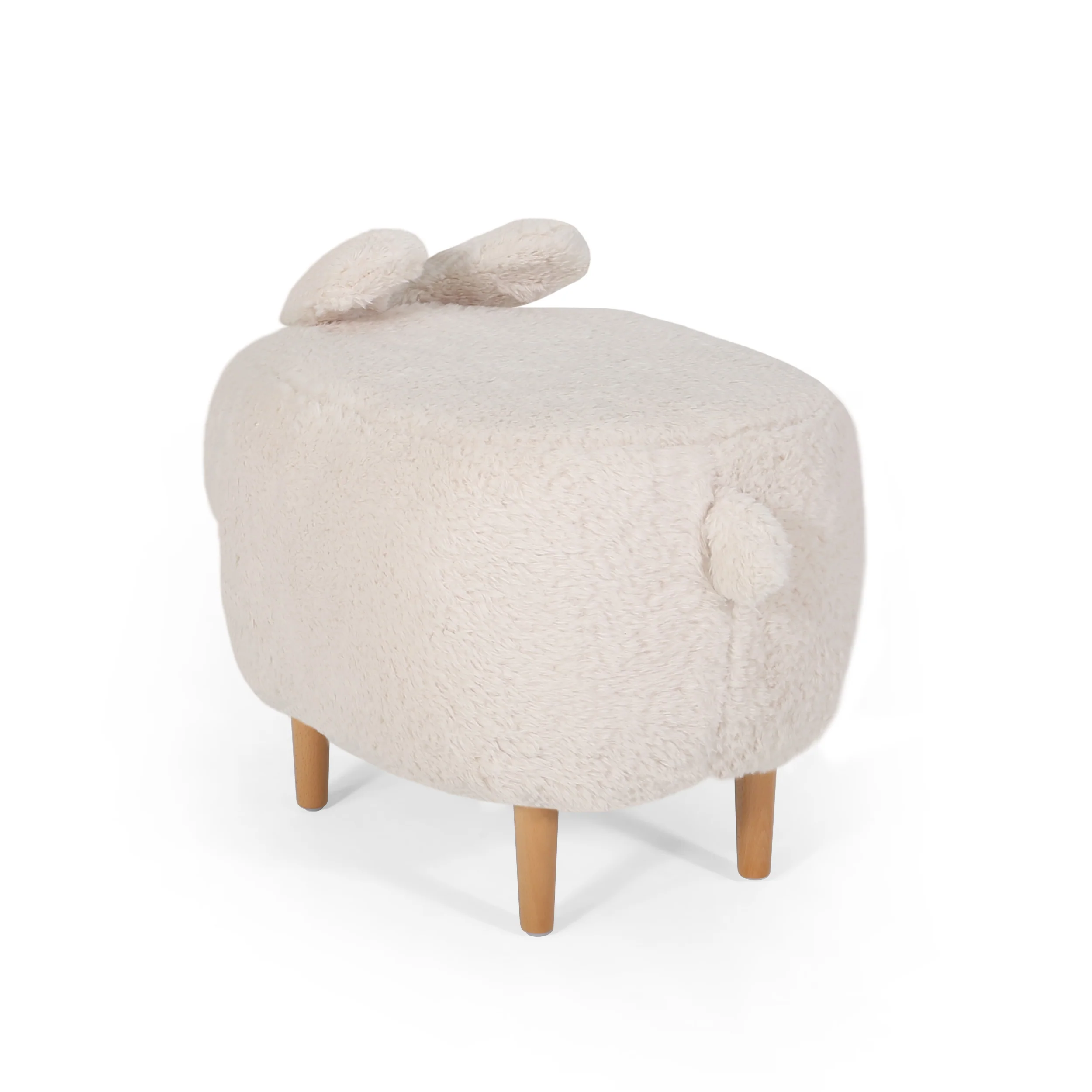 Leona Fabric Kids Bunny Ottoman Stool - furnishings
