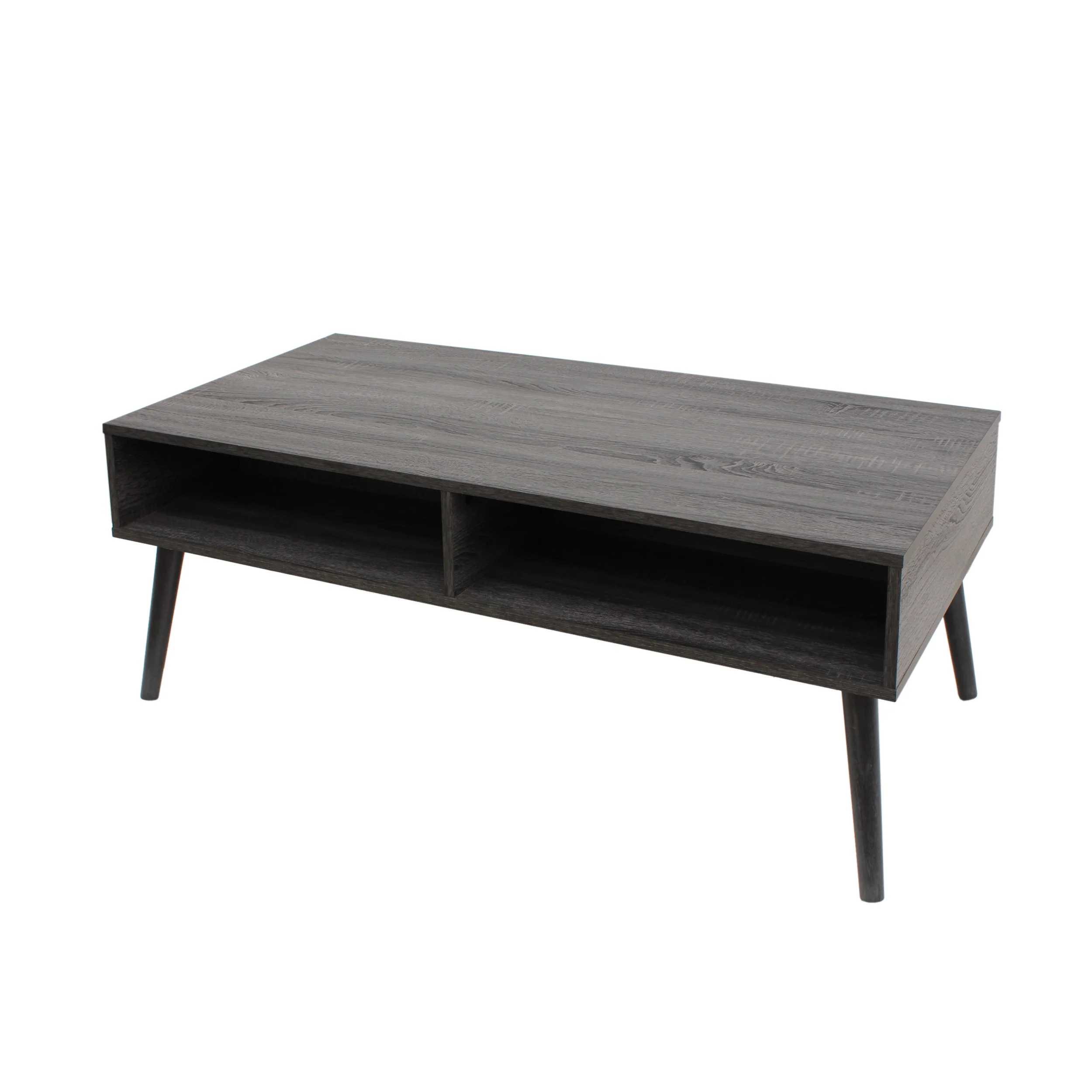 Savone Mid Century Modern Faux Wood Overlay Coffee Table - furnishings