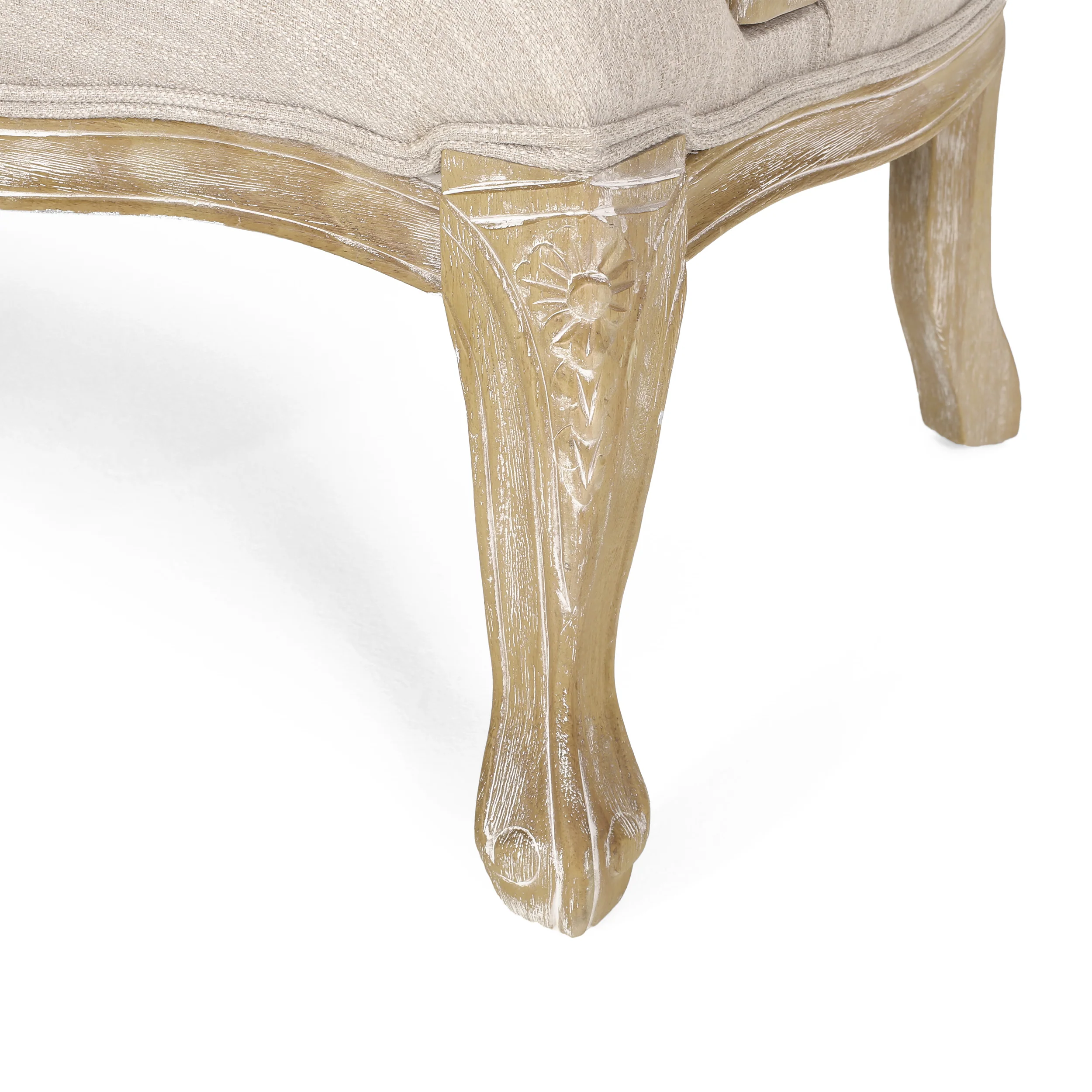 Wistar French Country Wood and Cane Loveseat - furnishings