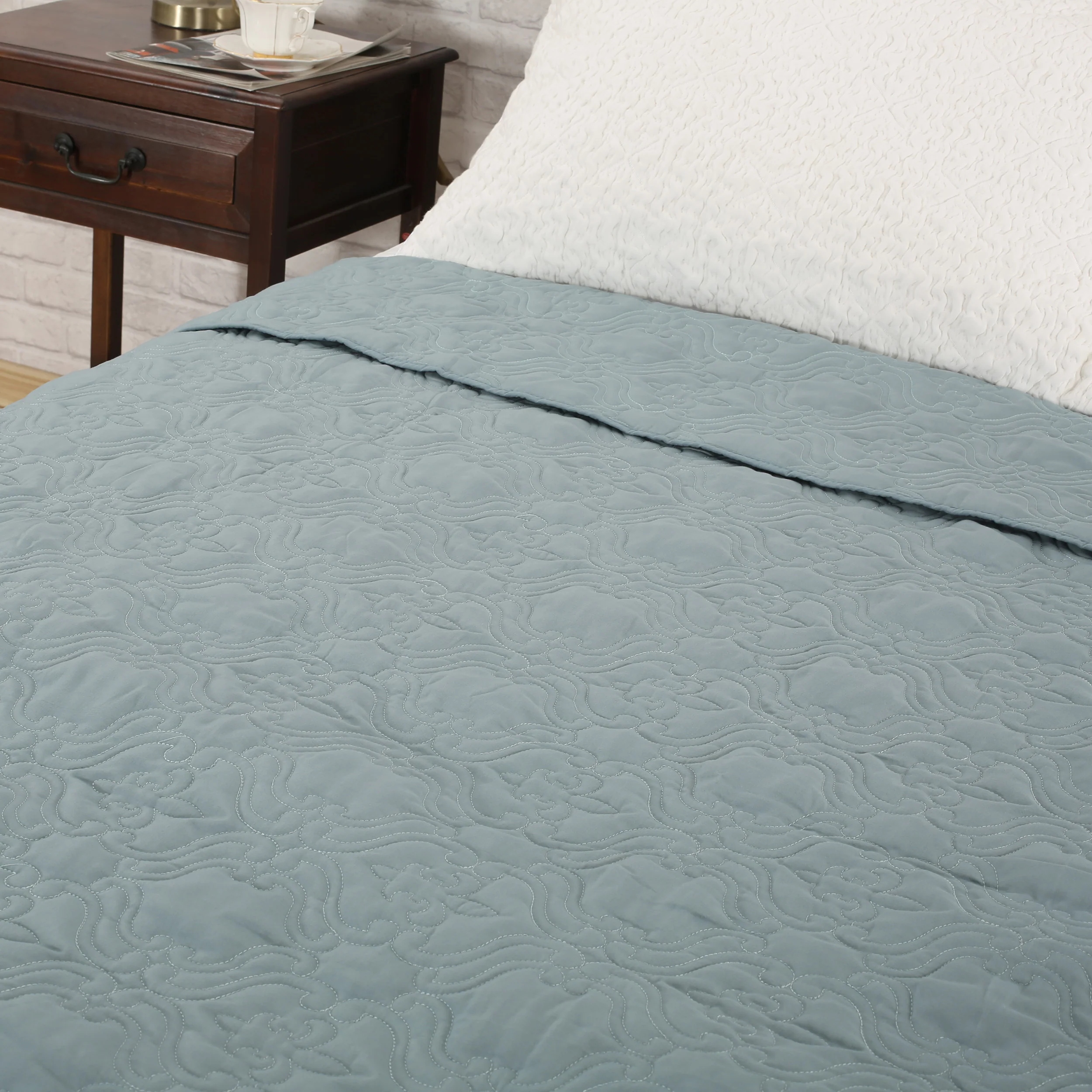 Landyn Double Bed Fabric Quilt - furnishings