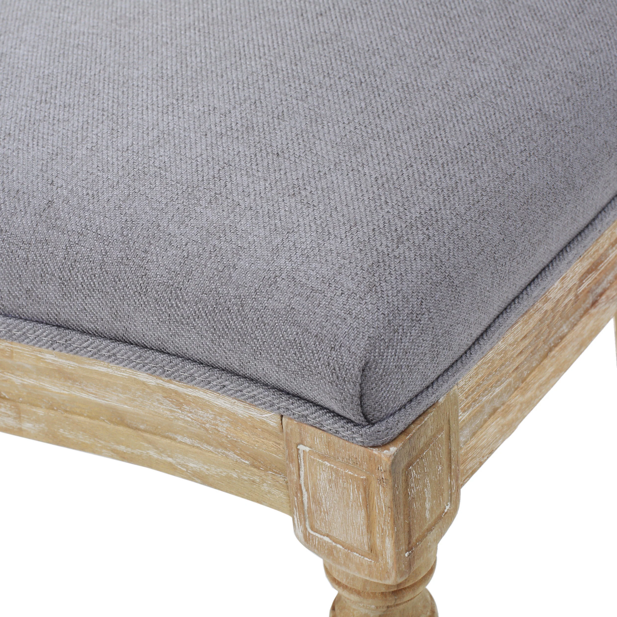 Naclerio French Country Fabric Upholstered Wood 5 Piece Dining Set - furnishings