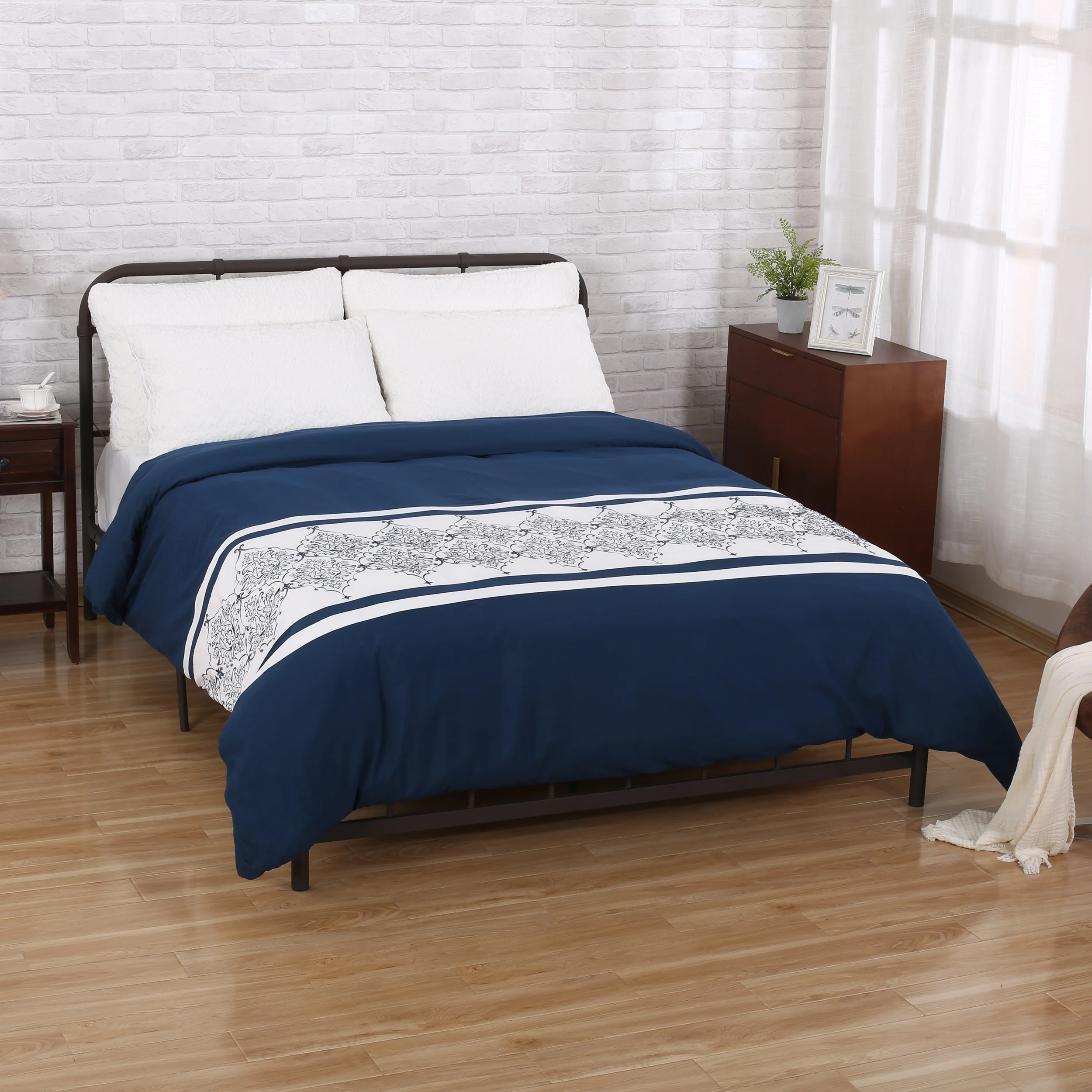 Viviana Queen Size Fabric Duvet Cover - furnishings