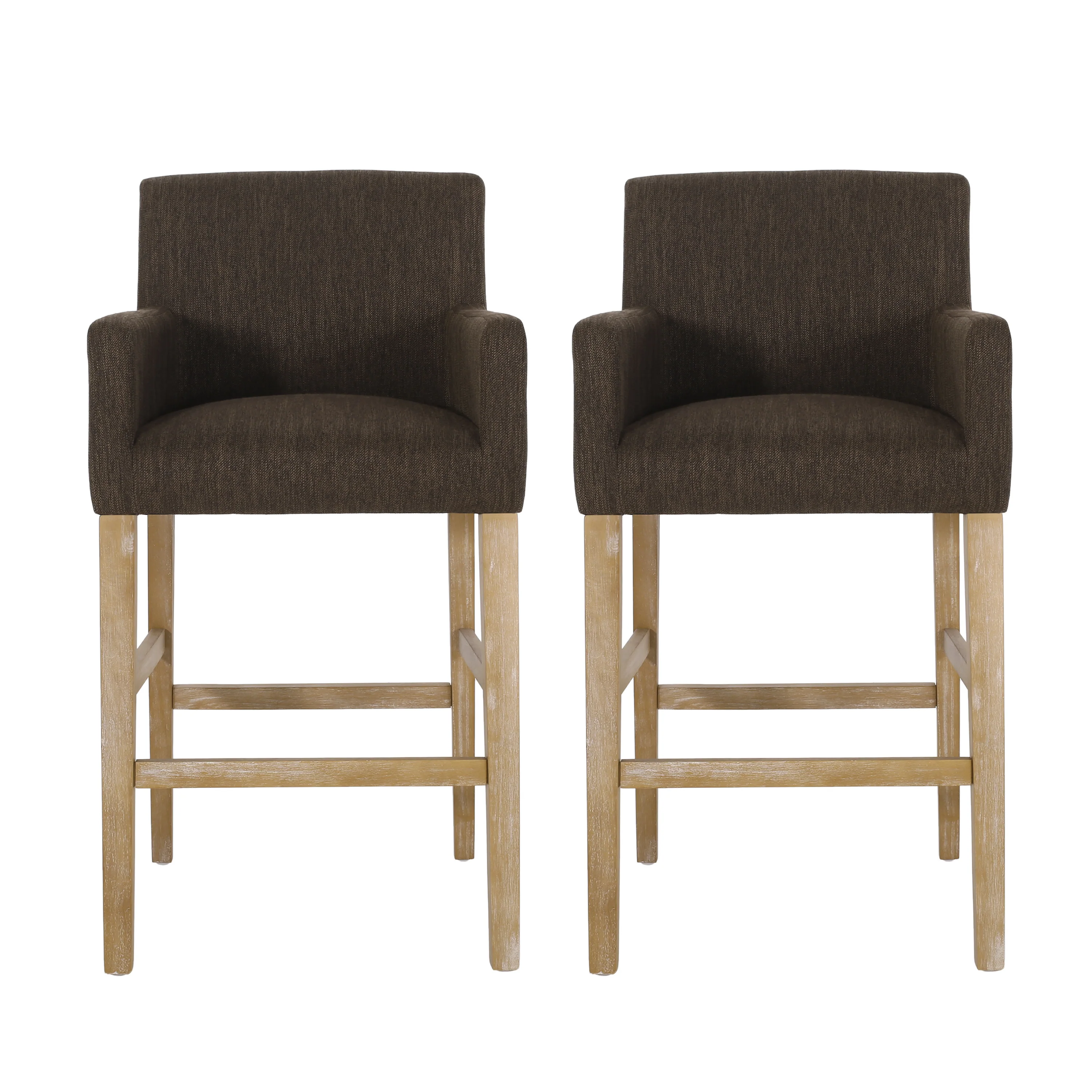 Chaparral Contemporary Fabric Upholstered Wood 30.5 inch Barstools (Set of 2) - furnishings