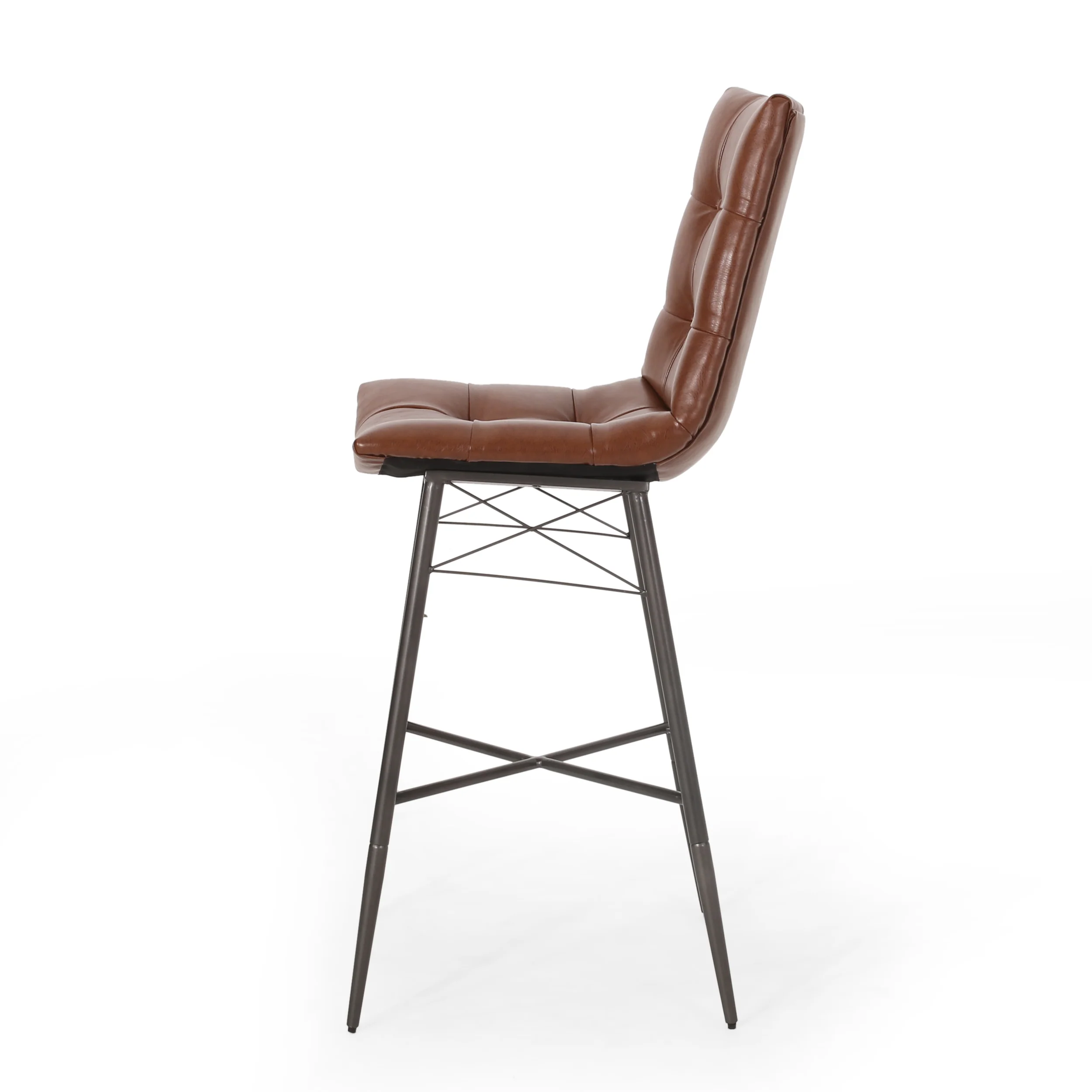 Brayer Contemporary Tufted Barstools, Set of 2 - furnishings