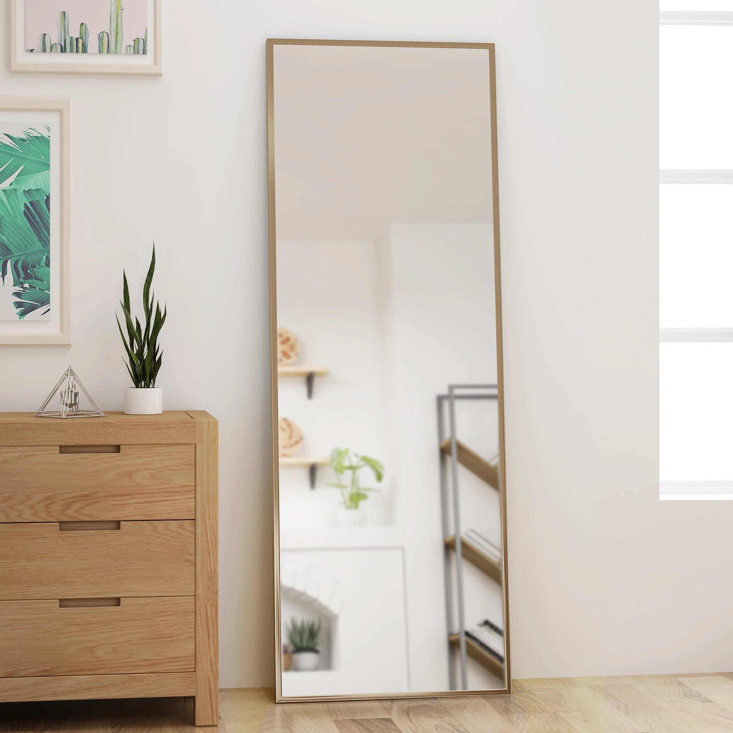 Louise Modern Rectangular Standing Mirror - furnishings