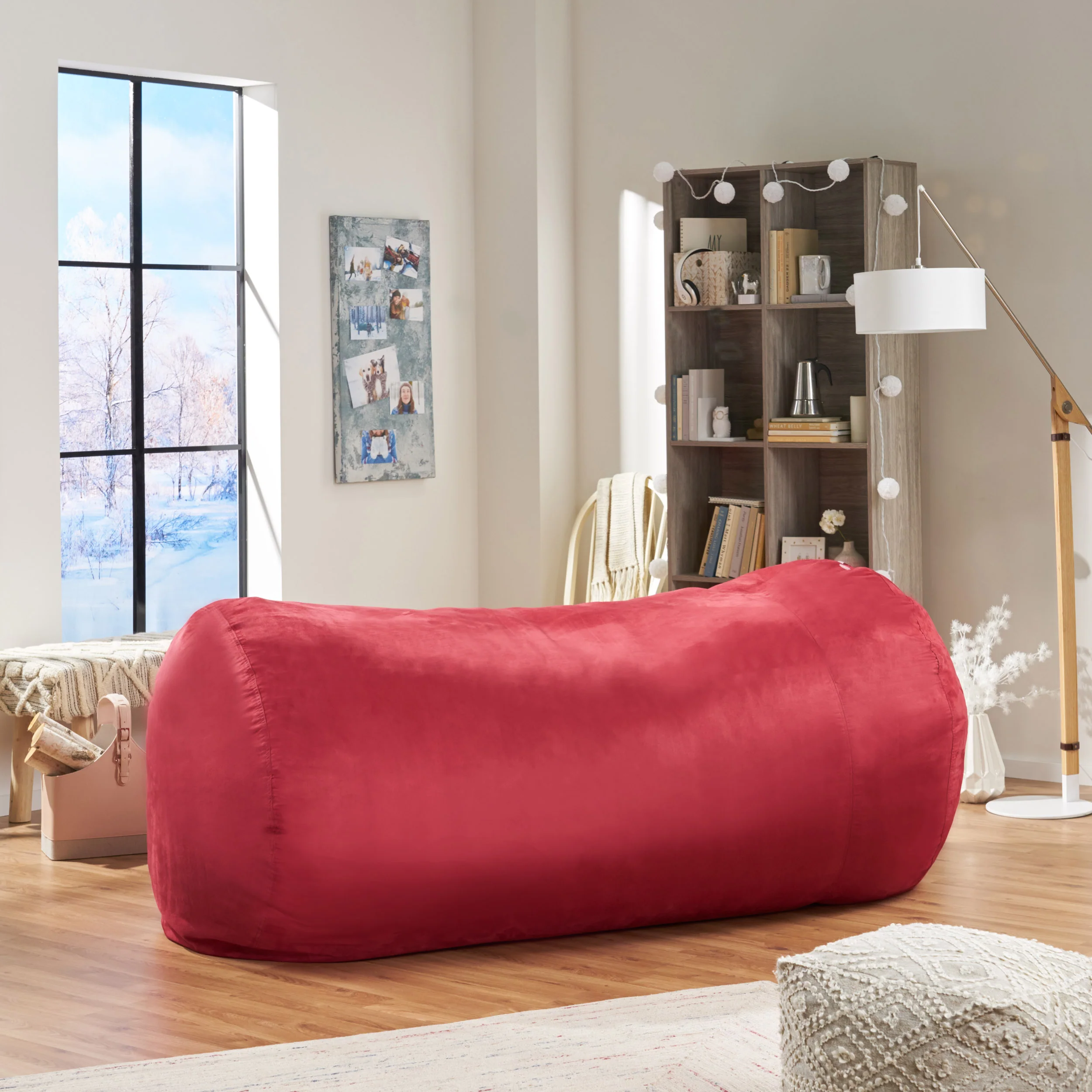 Thanvi Traditional 8 Foot Suede Bean Bag (Cover Only) - furnishings