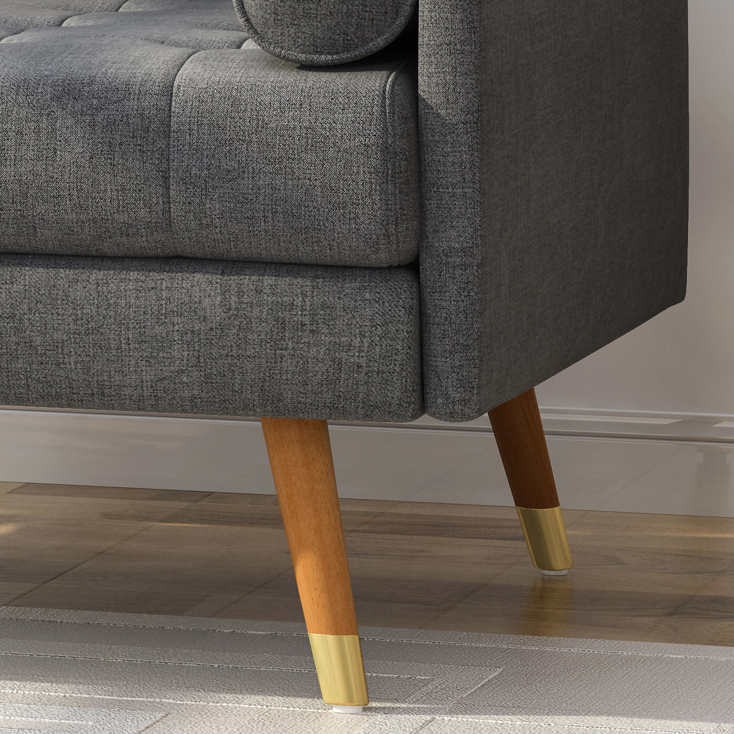 Nour Mid Century Modern Armchair And A Half - furnishings
