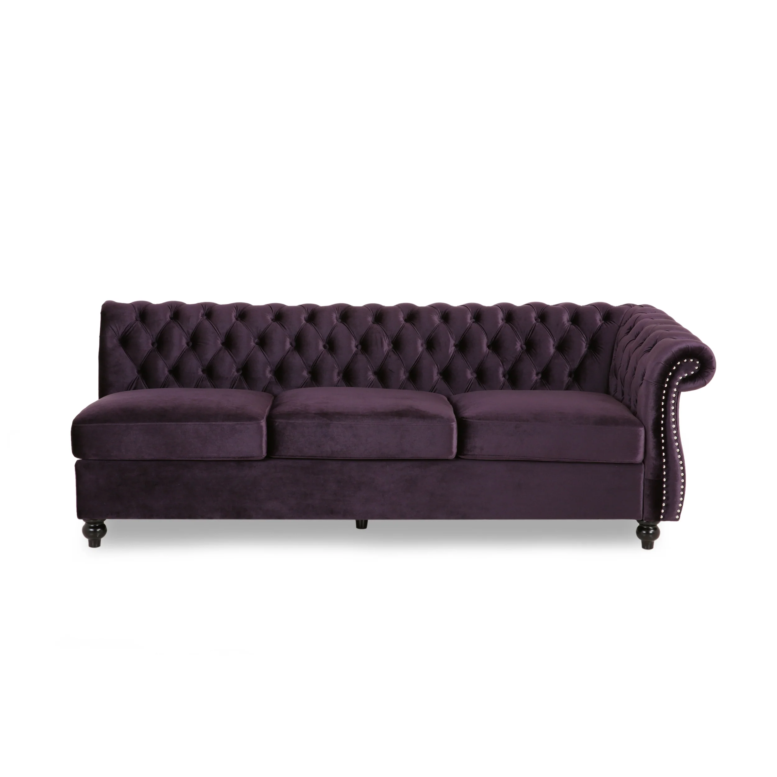 Samantha 7 Seater Tufted Velvet Chesterfield Sectional - furnishings