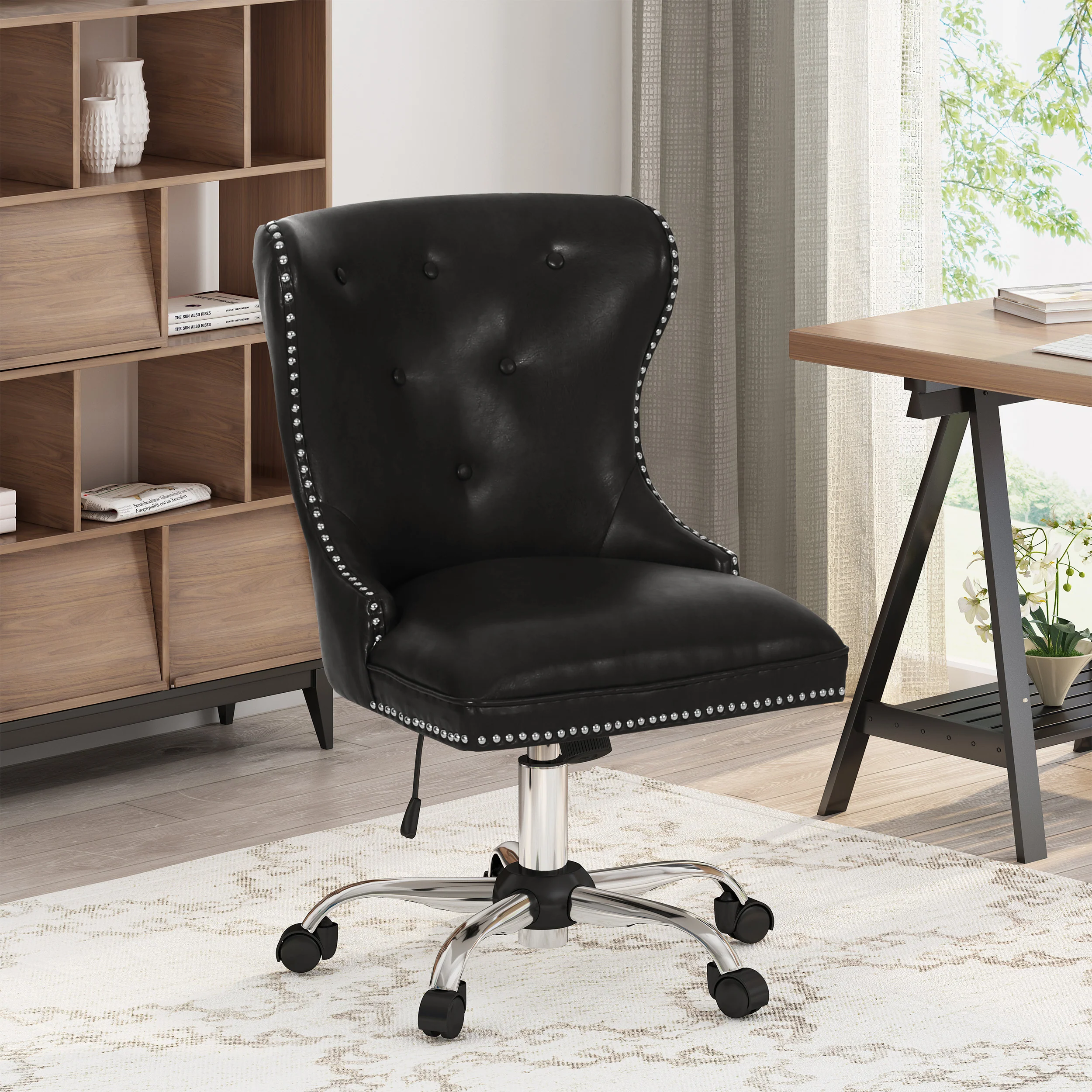 Abagail Contemporary Tufted Swivel Office Chair - furnishings