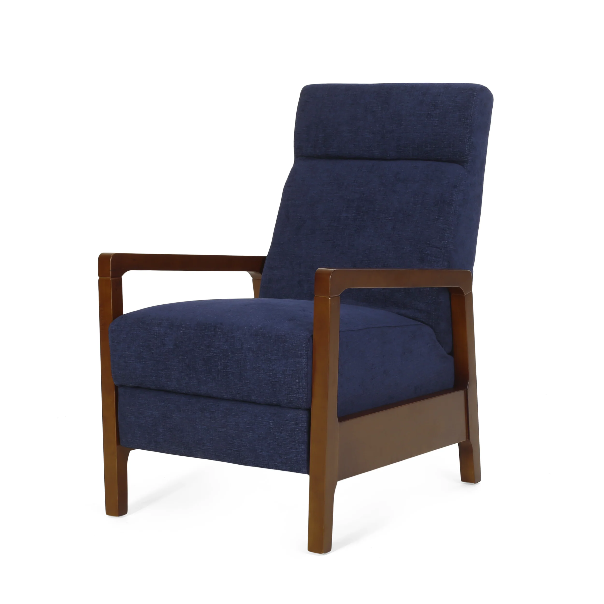 Castner Contemporary Fabric Waterfall Back Pushback Recliner - furnishings