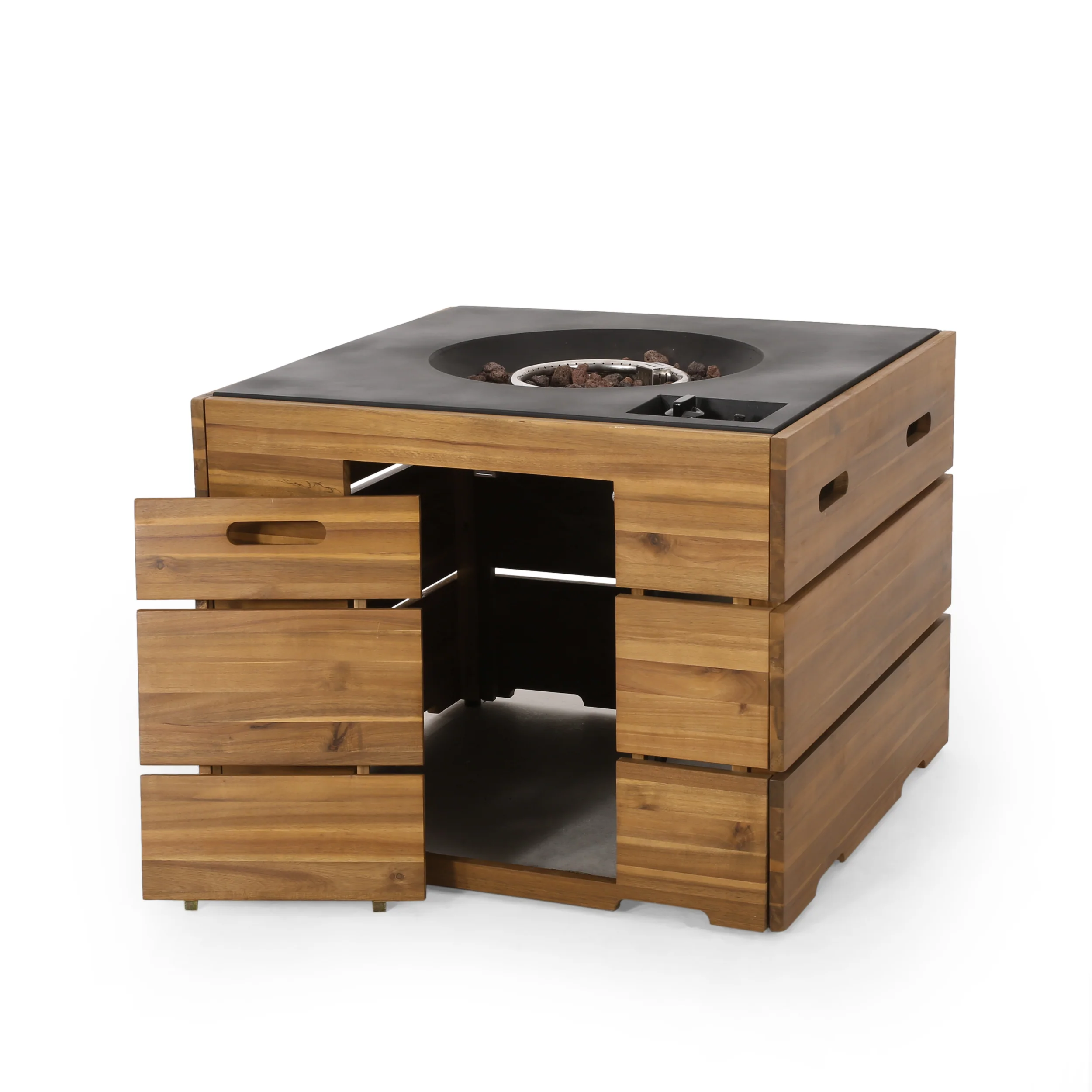 Moloney Outdoor 40,000 BTU Square Fire Pit - furnishings