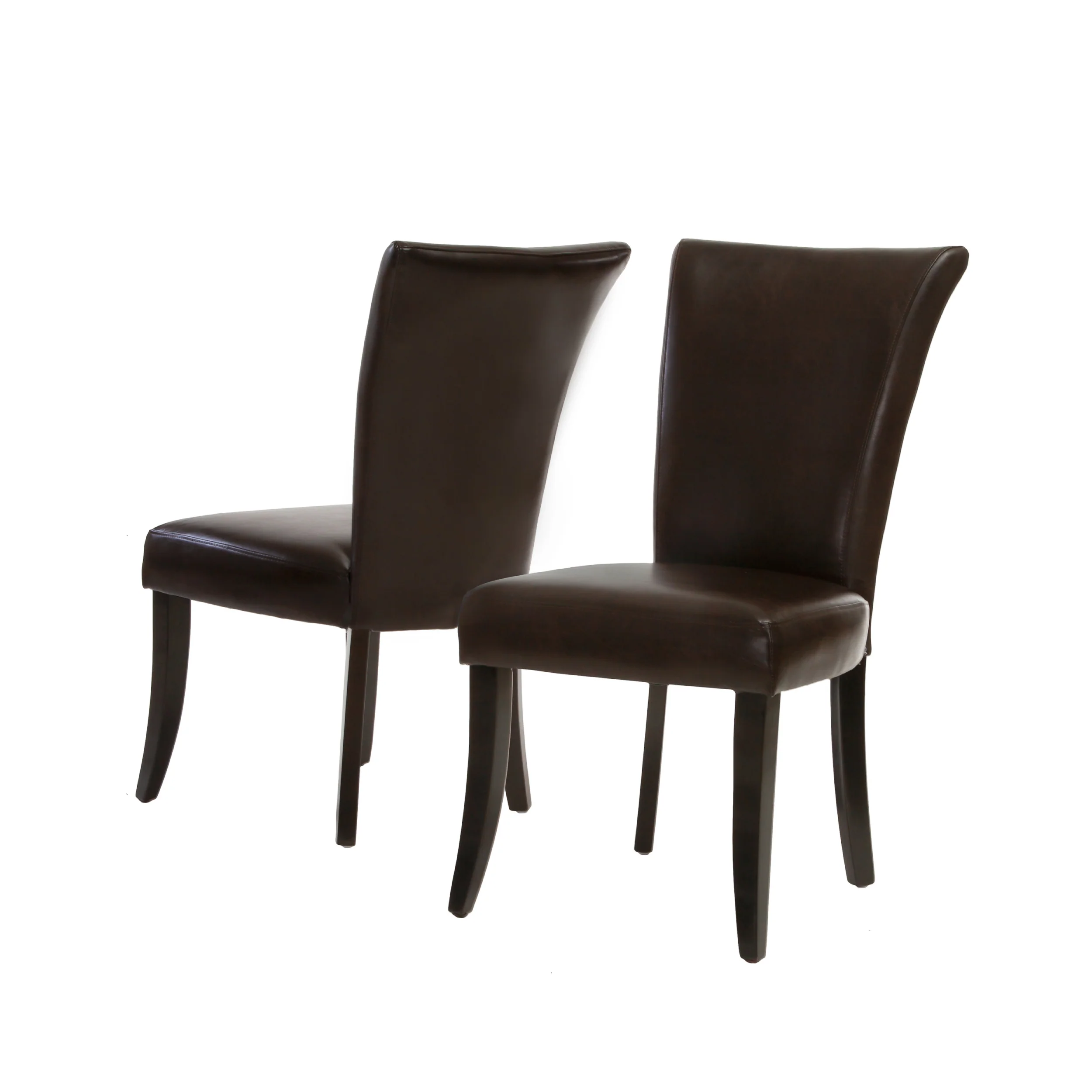 Monroe  Brown Leather Dining Chairs (Set of 2) - furnishings