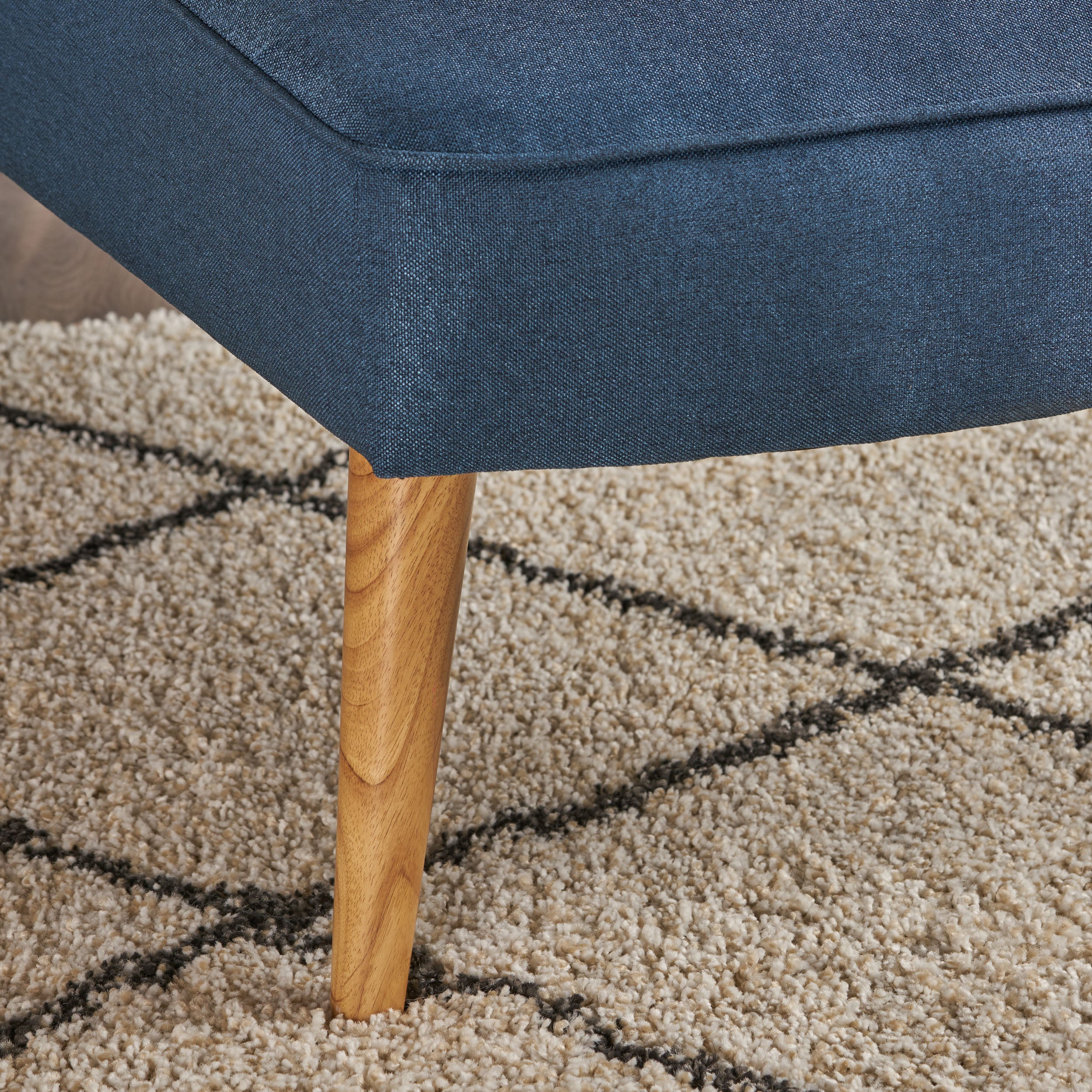 Jolie Mid Century Modern Fabric Chaise Lounge - furnishings