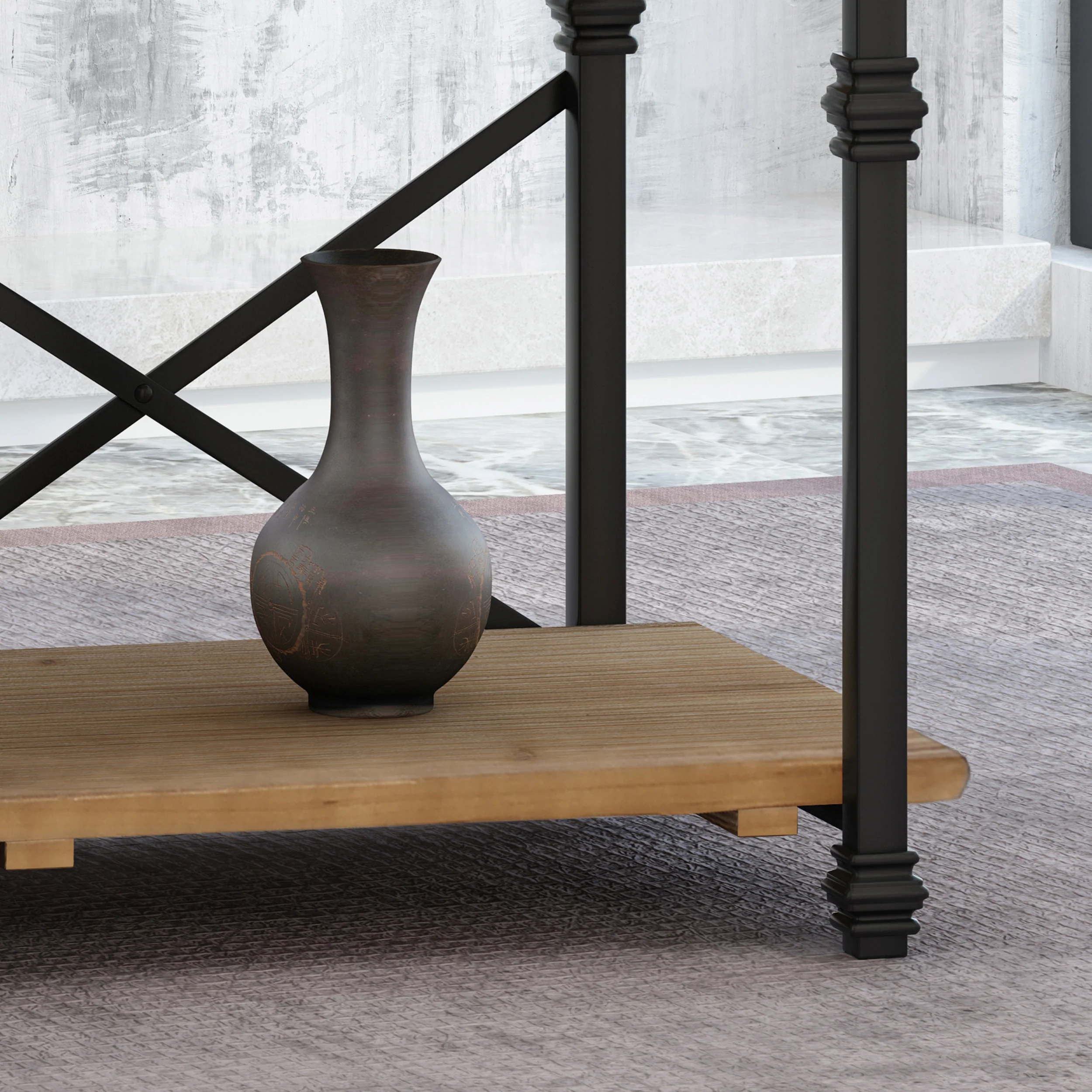 Mckynna Modern Industrial End Table - furnishings