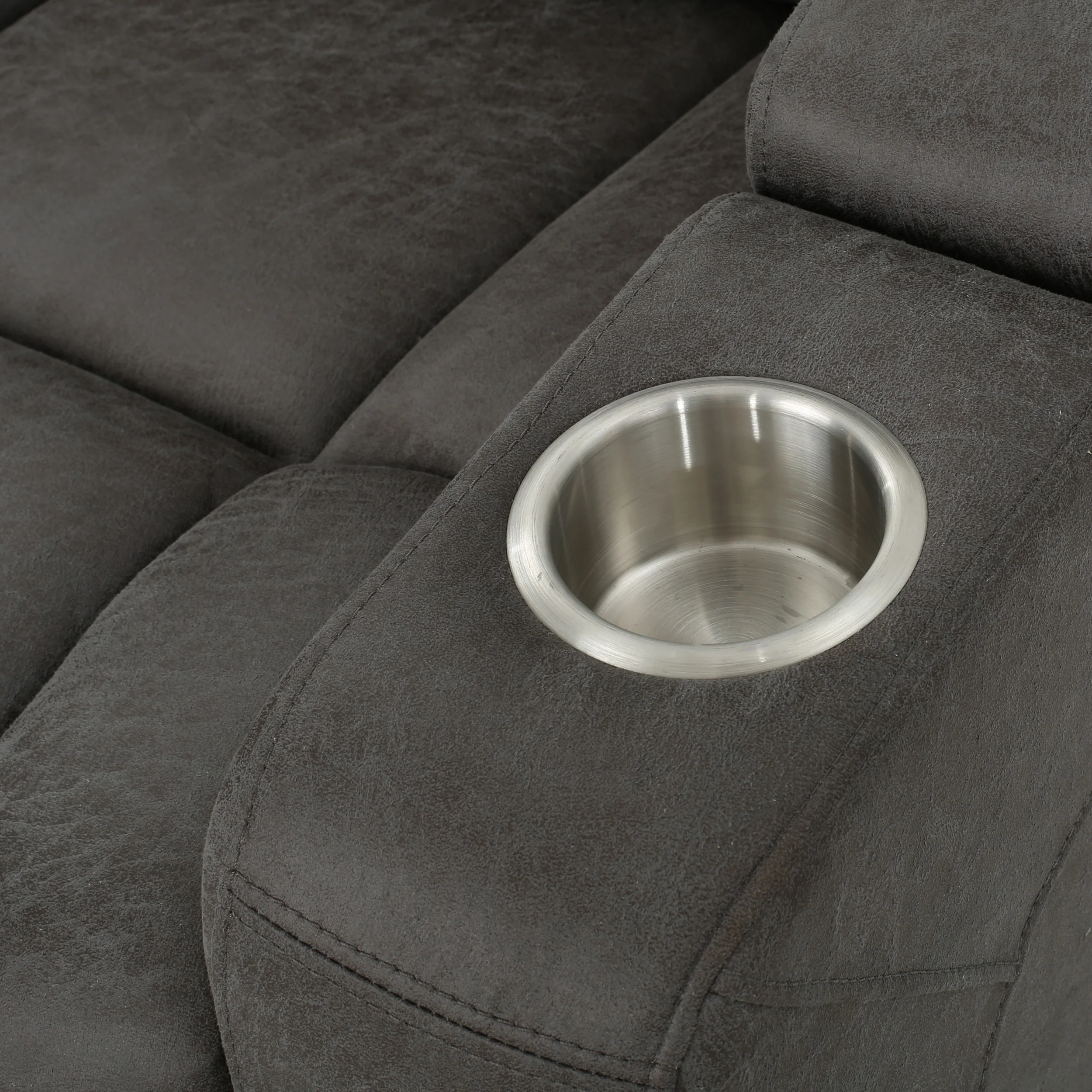 Everette Microfiber Power Recliner With Storage, USB Charger, and Cup Holder - furnishings