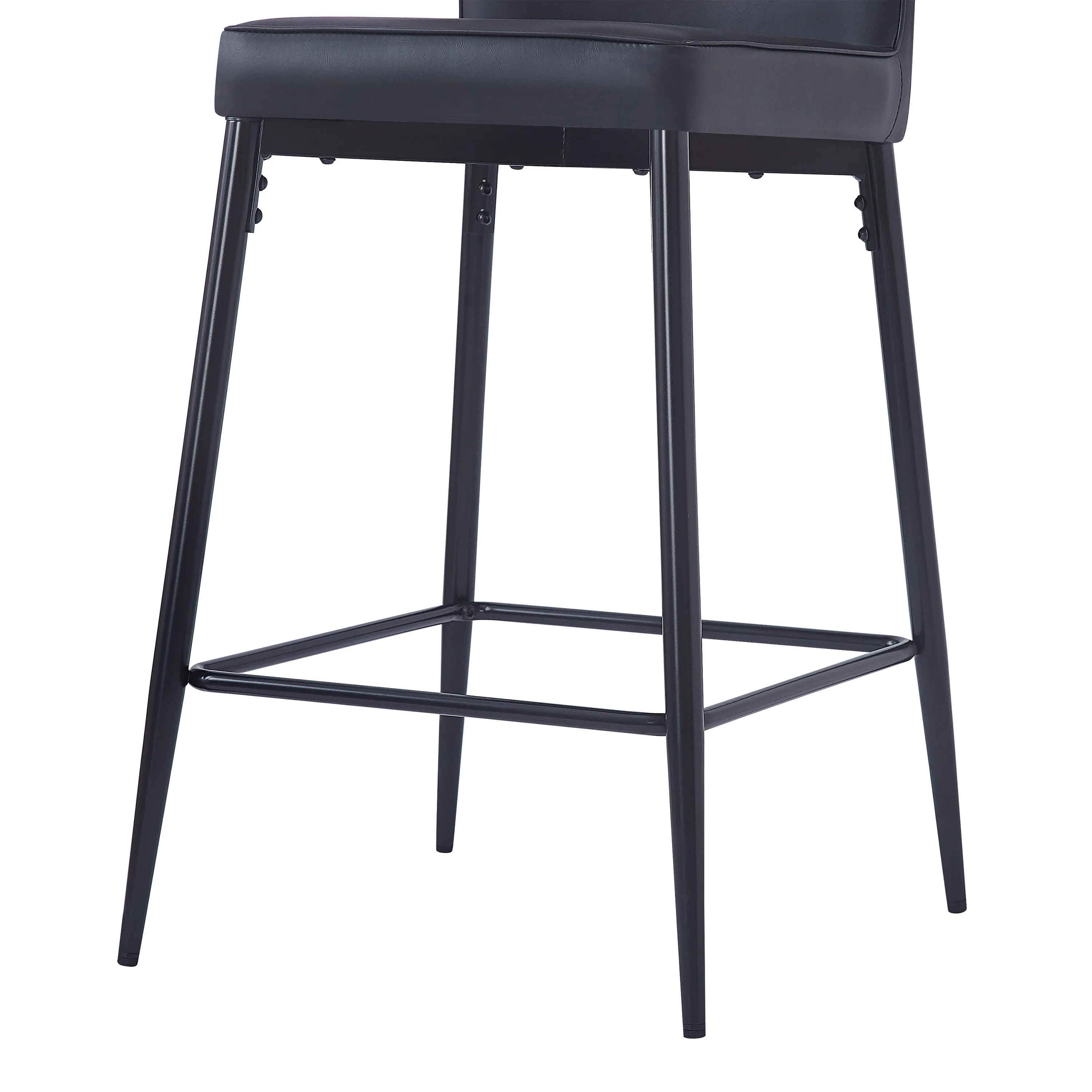 Kilburn Modern Upholstered Cushioned PU Leather Counter Stool with Footrest - furnishings