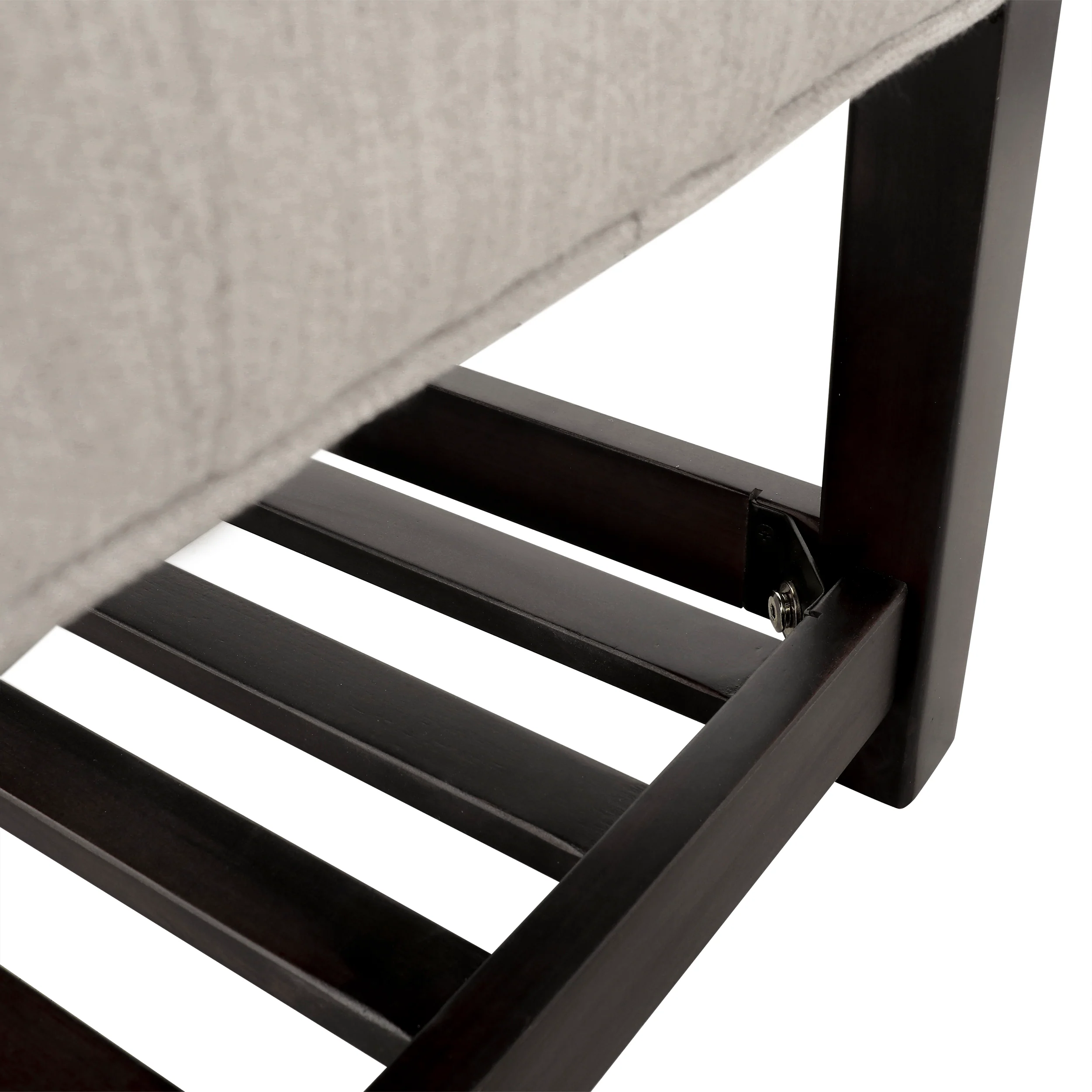 Pelon Contemporary Button Tufted Bench with Shelf - furnishings