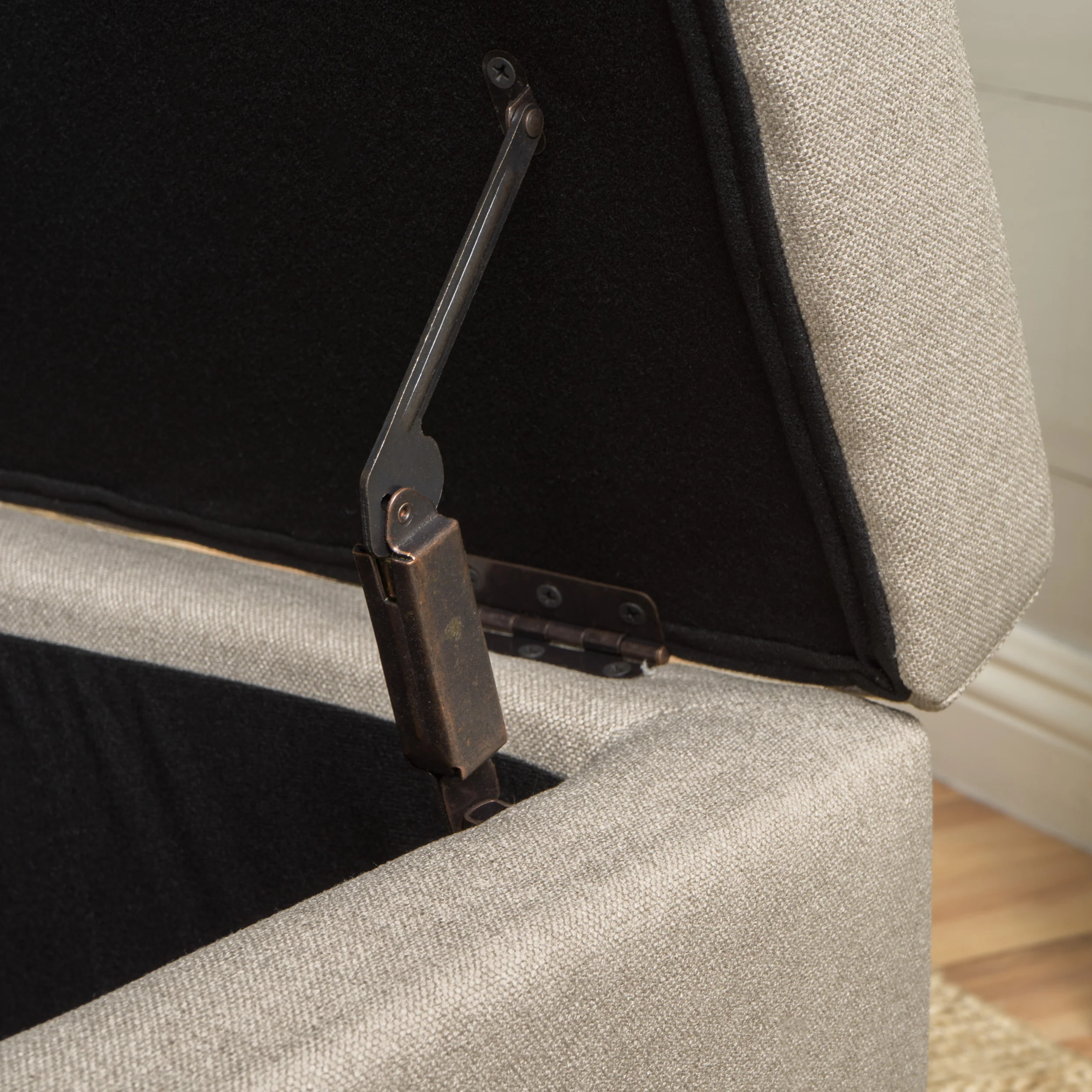 Annis Rectangle Fabric Storage Ottoman Bench - furnishings