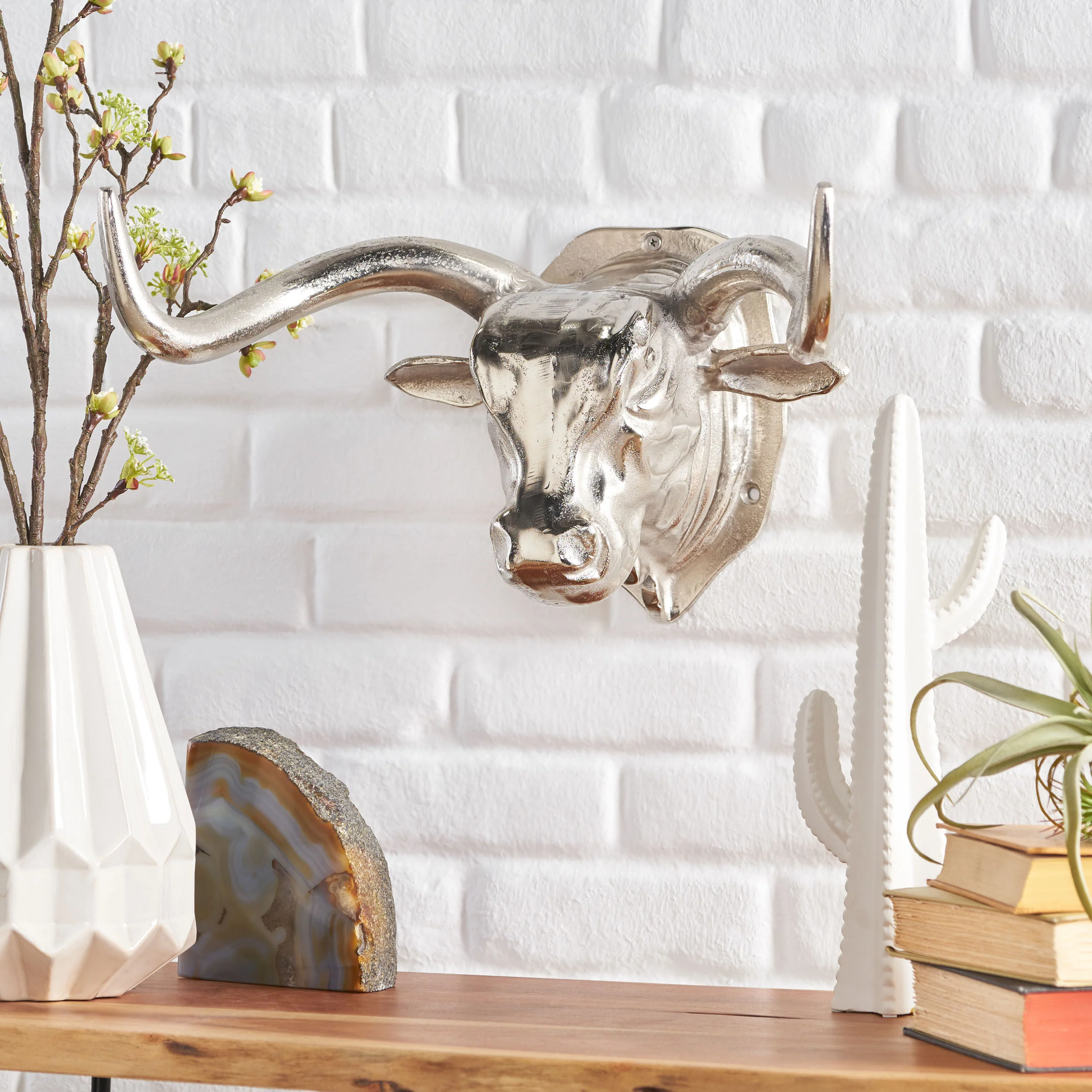 Telfair Glynn Handcrafted Aluminum Bison Wall Decor - furnishings