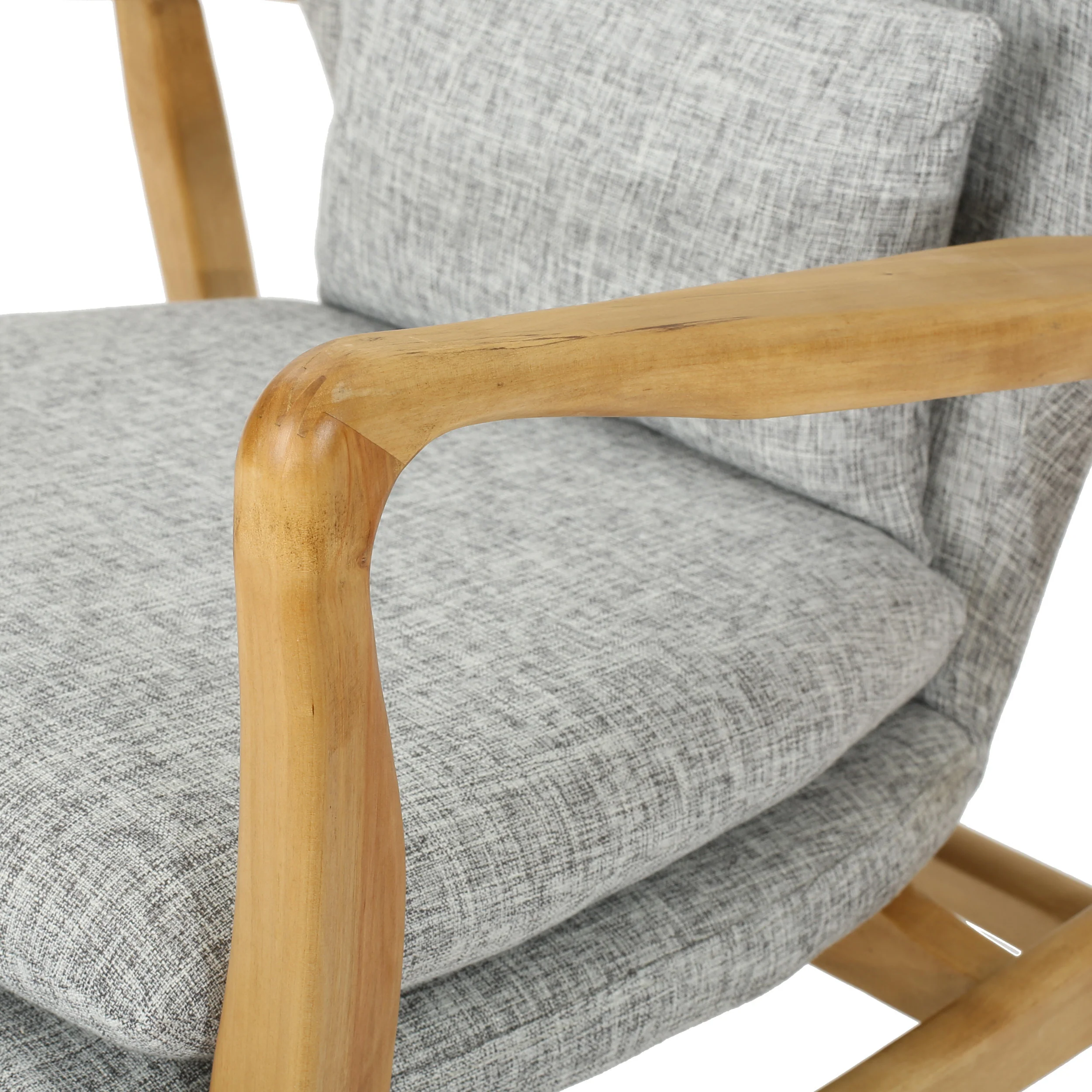 Balen Mid Century Modern Fabric Rocking Chair - furnishings