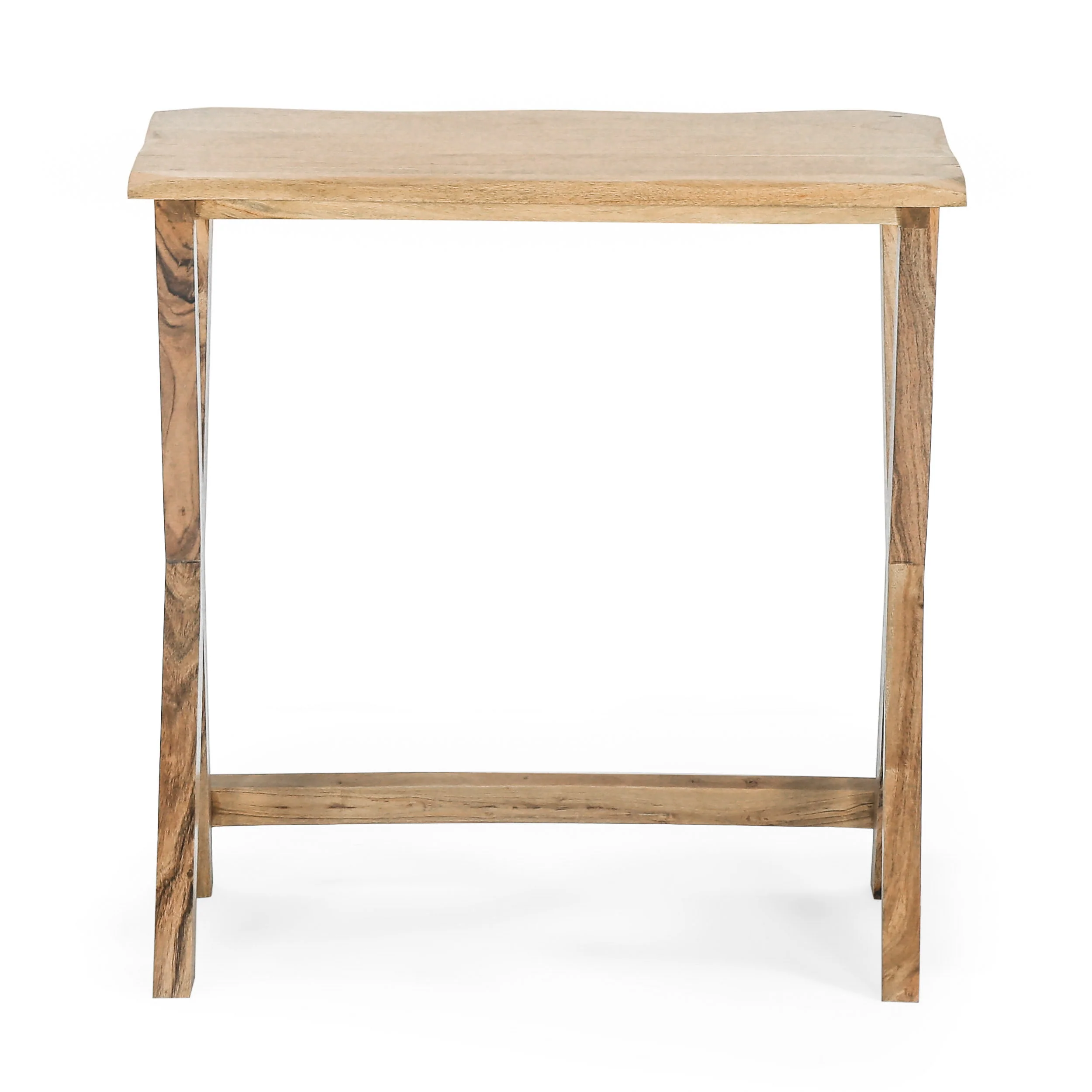 Henri Rustic Handcrafted Acacia Wood Nested Side Tables (Set of 3), Natural - furnishings