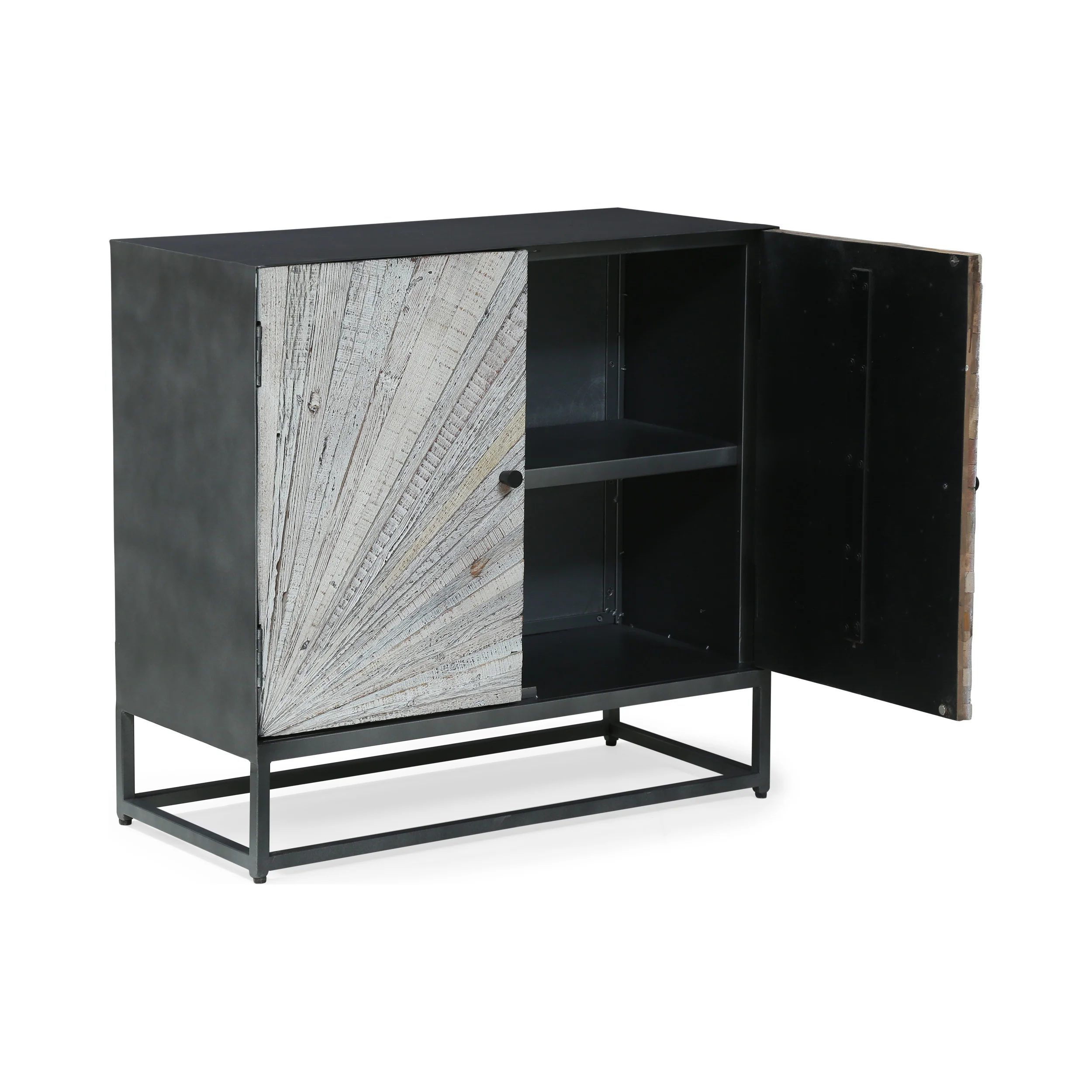 Tijeras Handcrafted Modern Industrial 2 Door Cabinet - furnishings