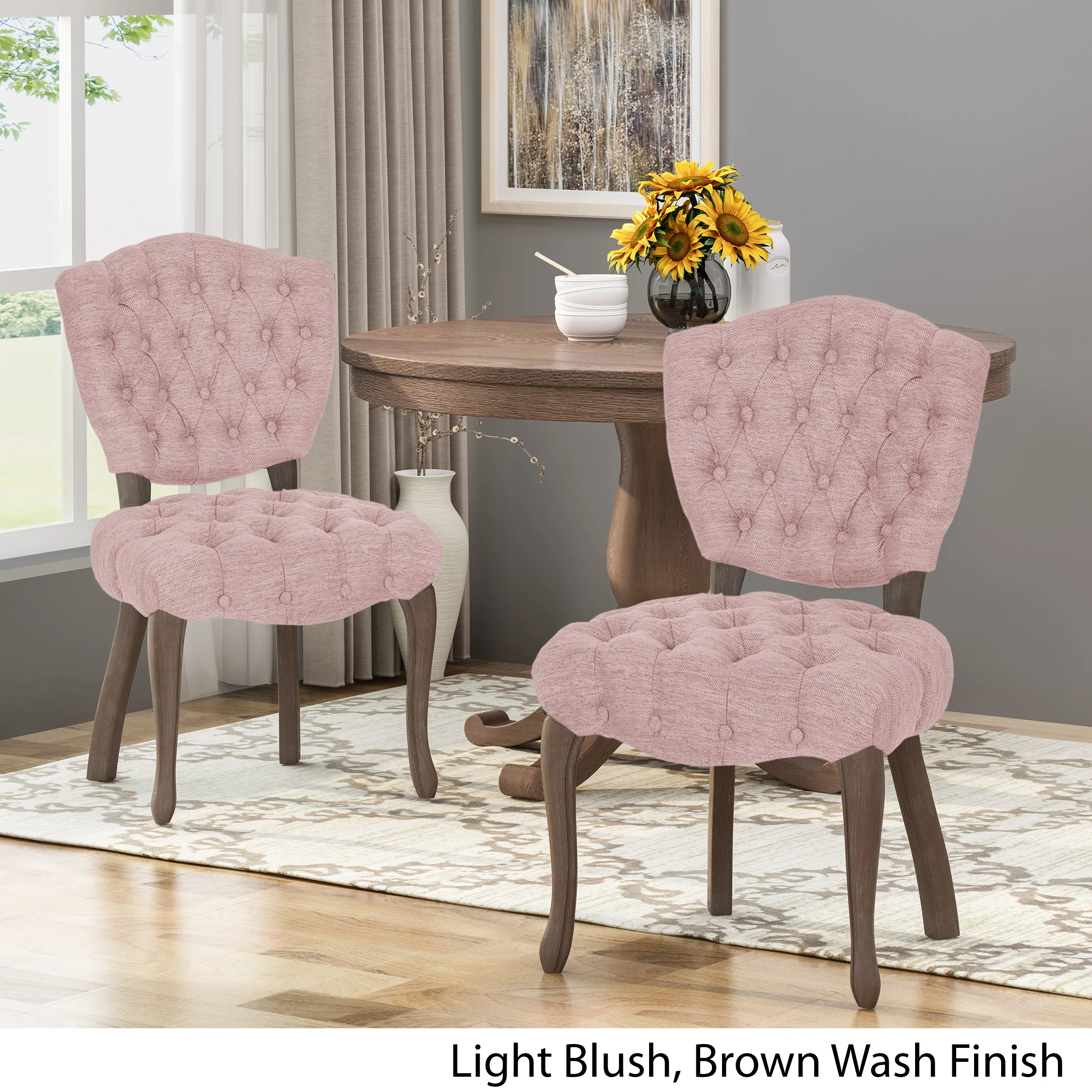 Case Tufted Dining Chair with Cabriole Legs (Set of 2) - furnishings