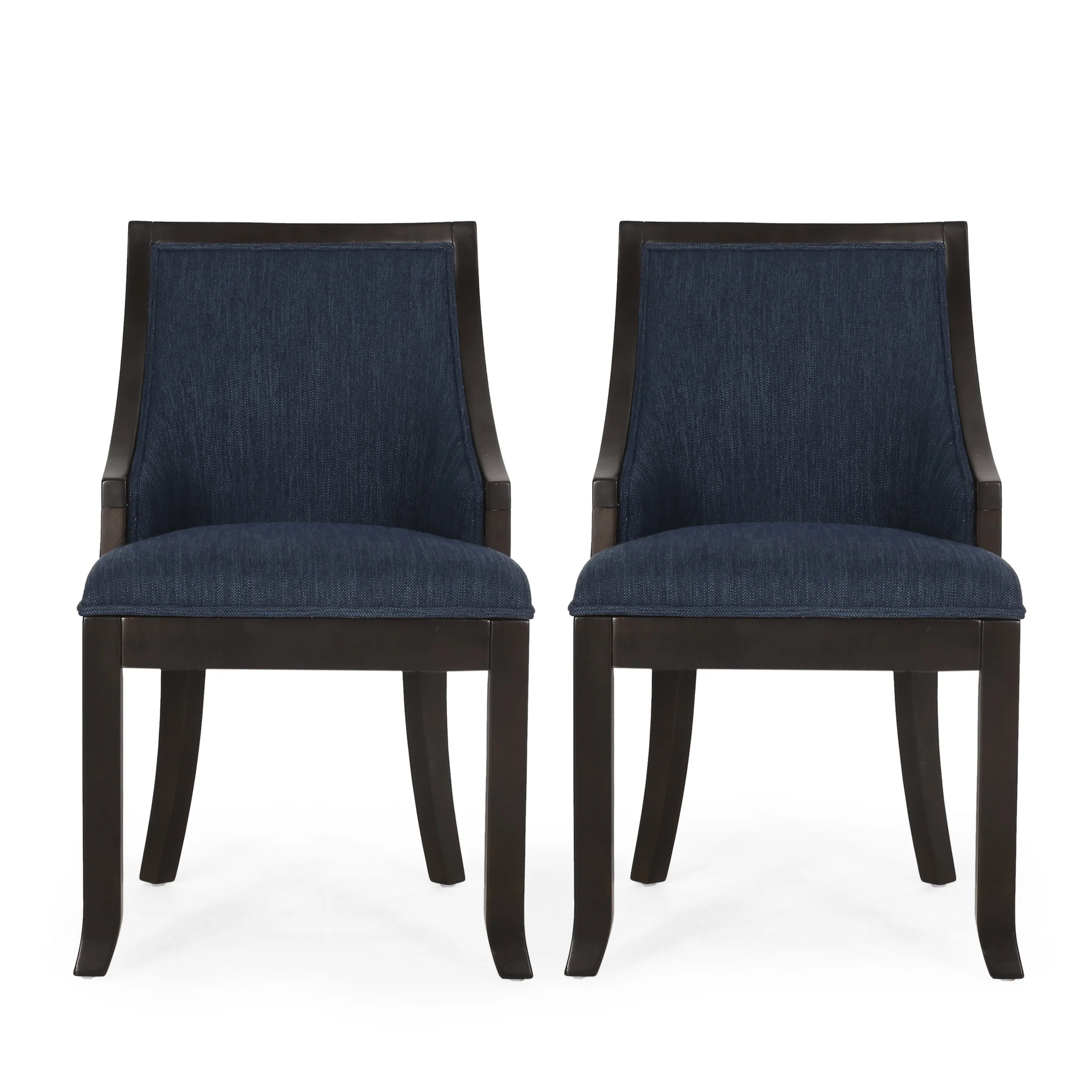 Monita Contemporary Upholstered Birch Wood Dining Chairs, Set of 2 - furnishings