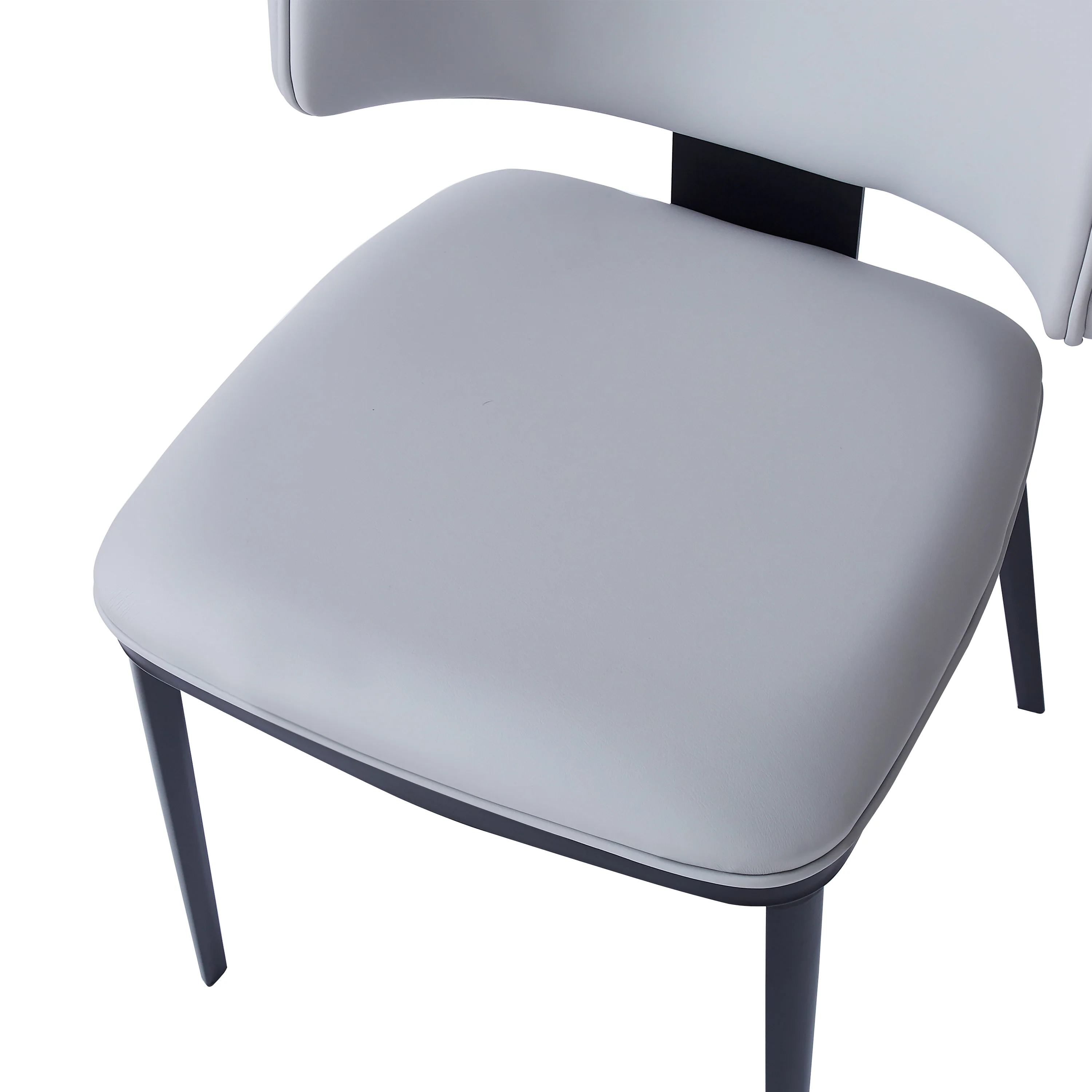 Lunare Modern PU Leather Upholstered Dining Chairs, Set of 2 - furnishings