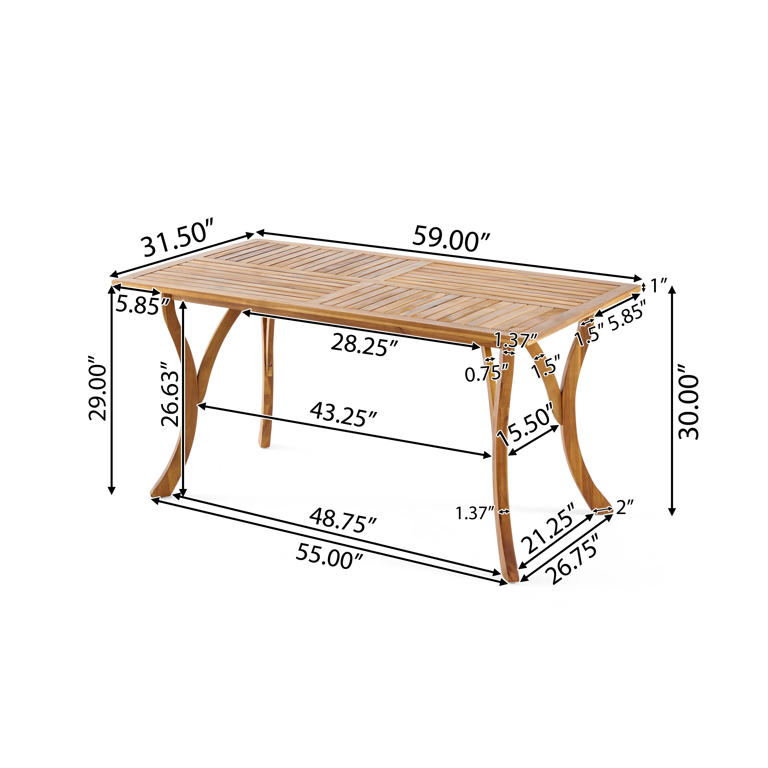 Karly Outdoor 6 Seater Wood & Wicker Dining Set with Cushions - furnishings